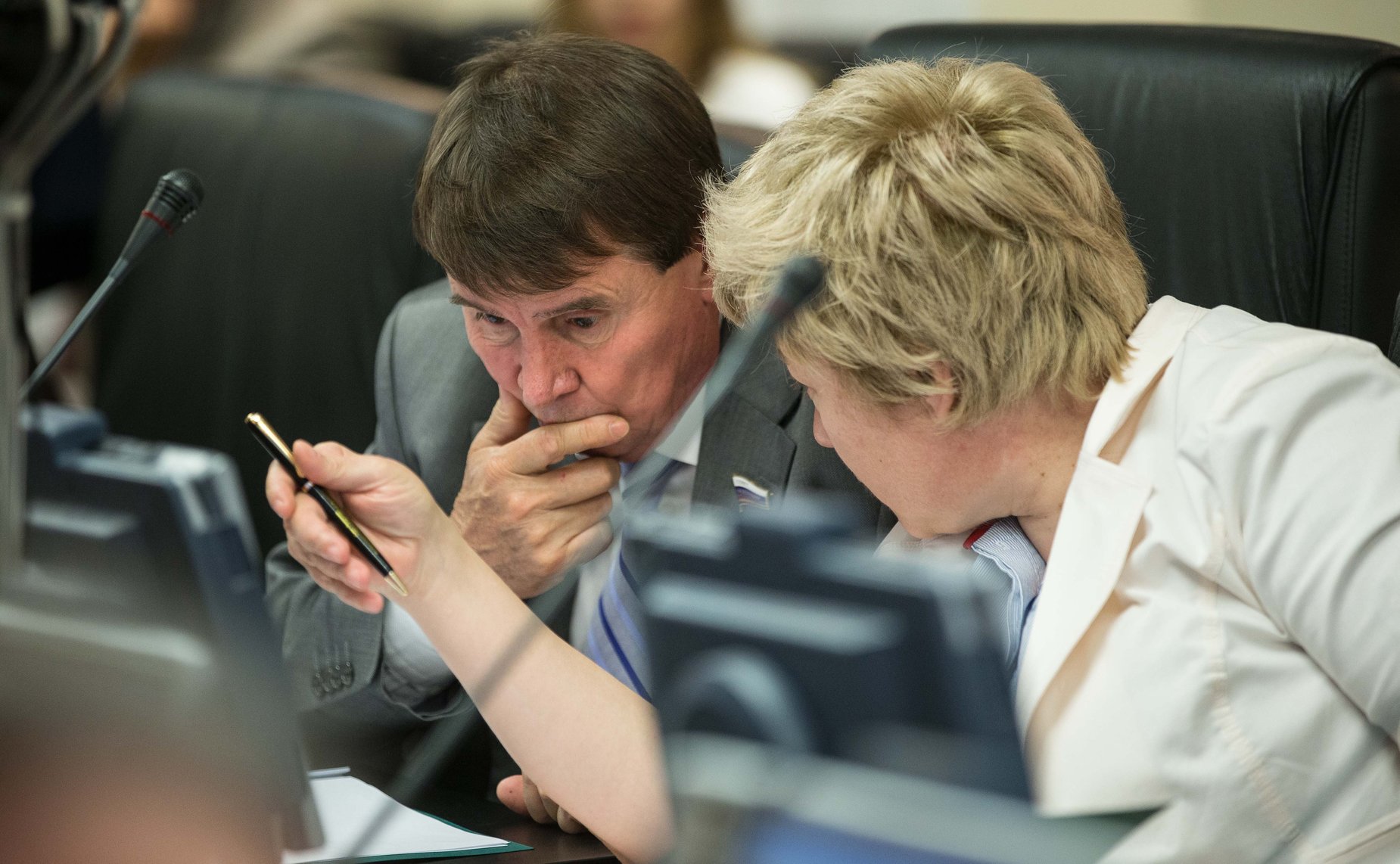 Заседание Комитета Совета Федерации по международным делам Цеков и Тимофеева