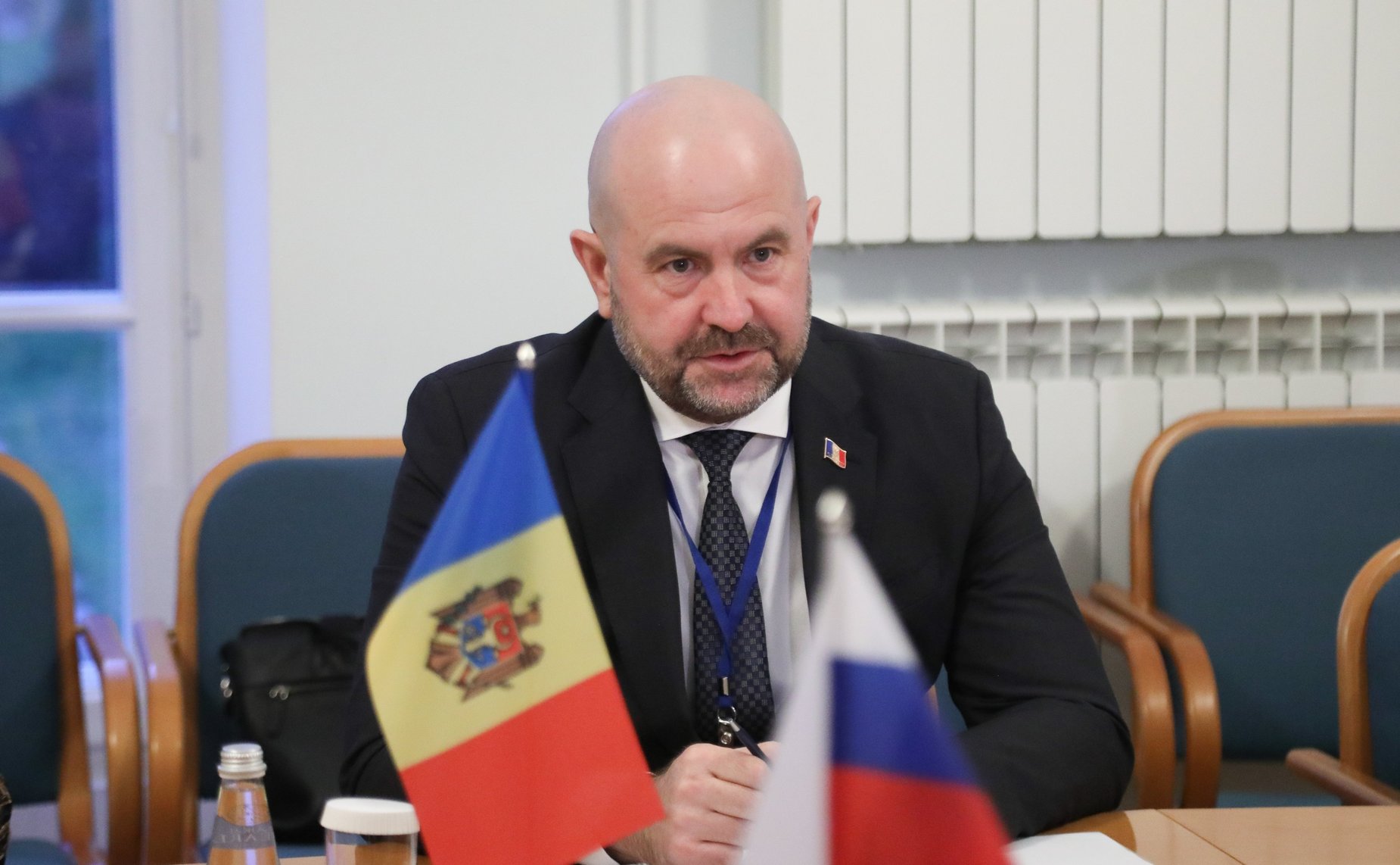 Встреча председателя Комитета Совета Федерации по международным делам Григория Карасина с руководителем молдавской делегации в МПА СНГ Владимиром Боля