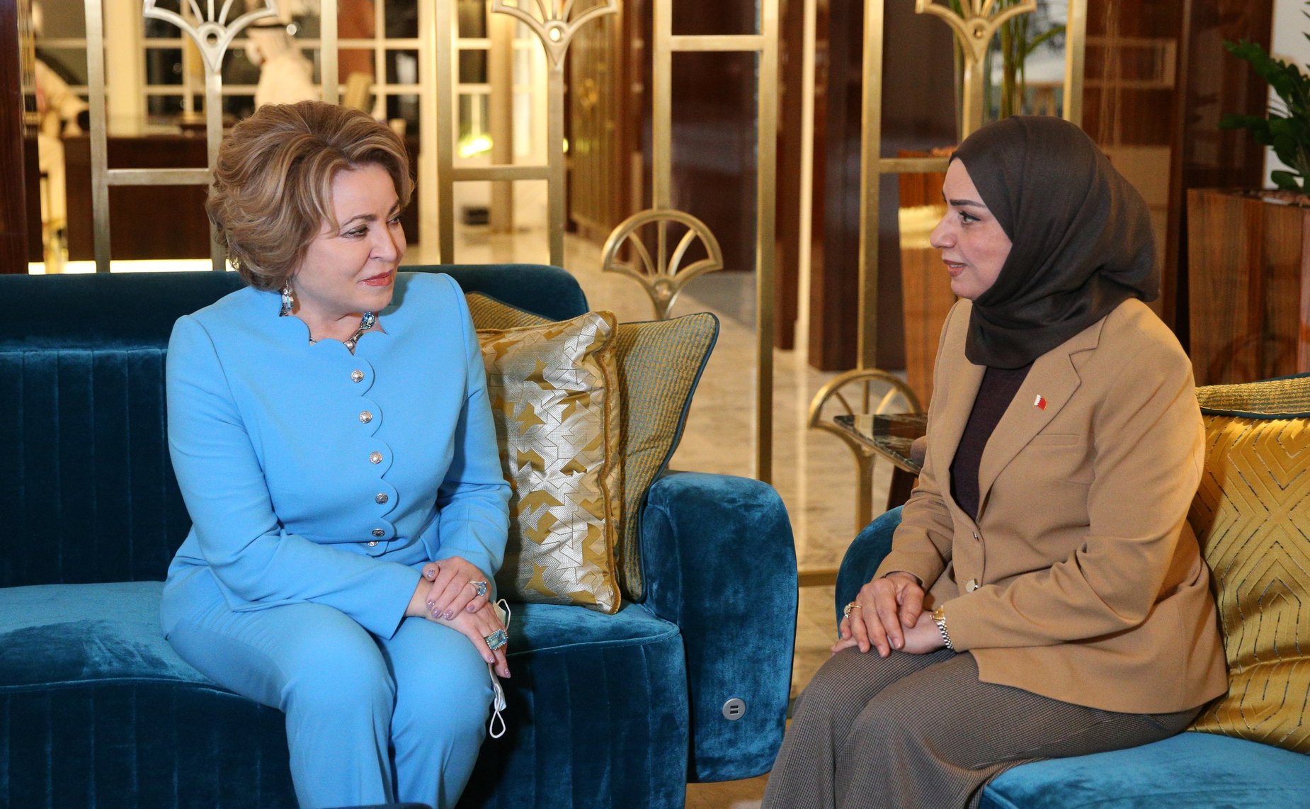 Встреча Председателя Совета Федерации Валентины Матвиенко с Председателем Палаты депутатов Национального собрания Королевства Бахрейн Фаузией Абдалла Зейнал