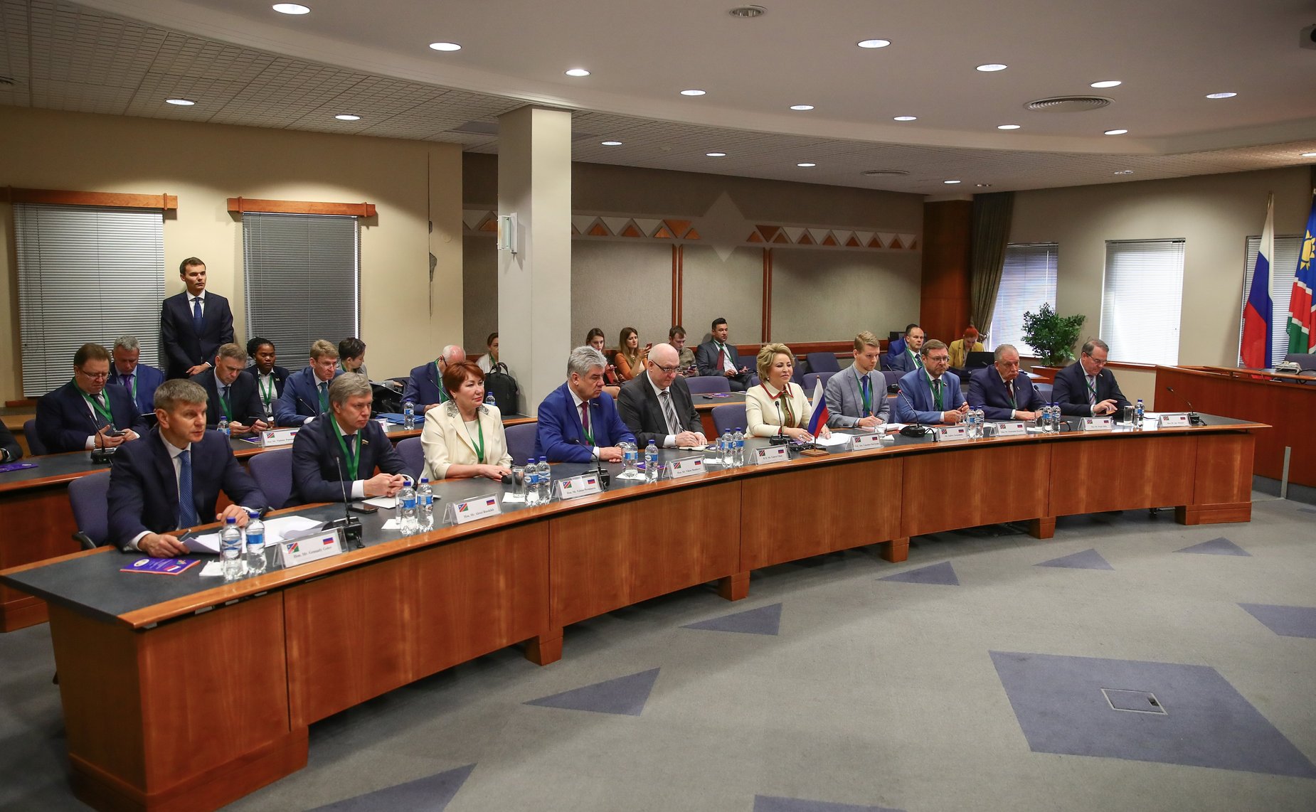 Встреча В. Матвиенко с Председателем Национального Совета Республики Намибии Бернардом Сонгой Сибалатани