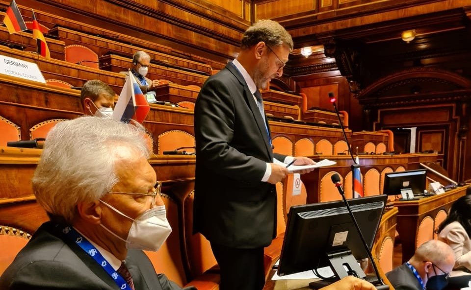 Константин Косачев выступил в ходе второй сессии Конференции председателей парламентов стран «Группы двадцати» в Риме