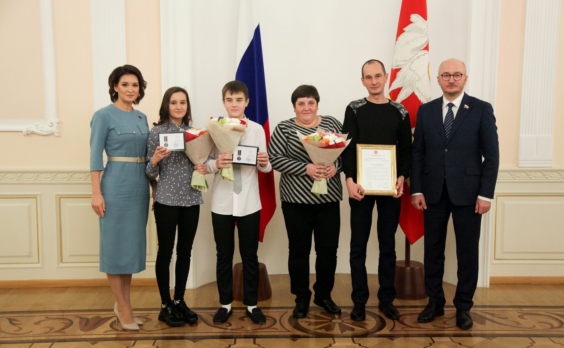 М. Павлова и О. Цепкин приняли участие в церемонии награждения детей-героев в Челябинской области