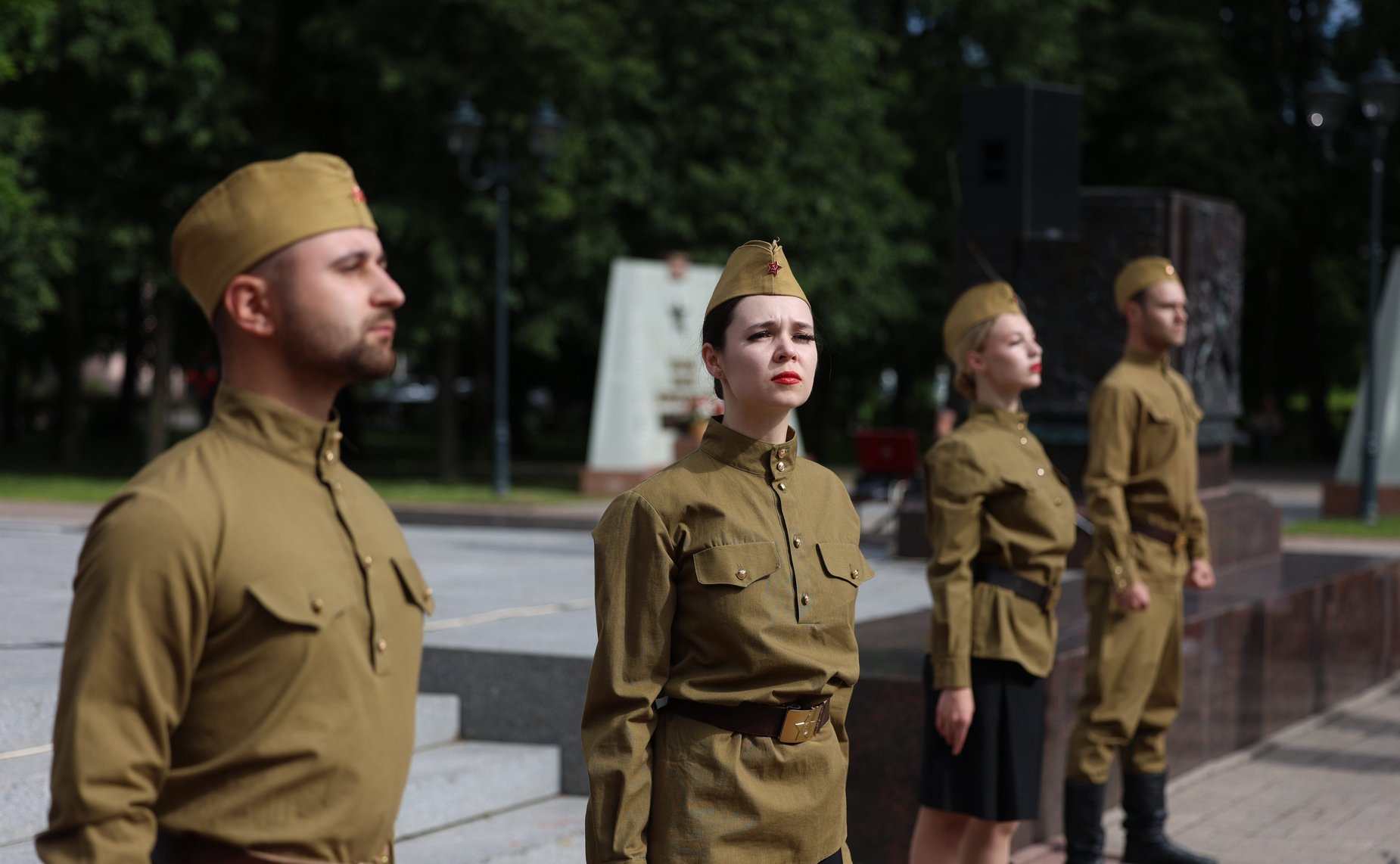 Культурно-образовательный проект «Поезд памяти». Великий Новгород. Прибытие поезда, торжественная встреча