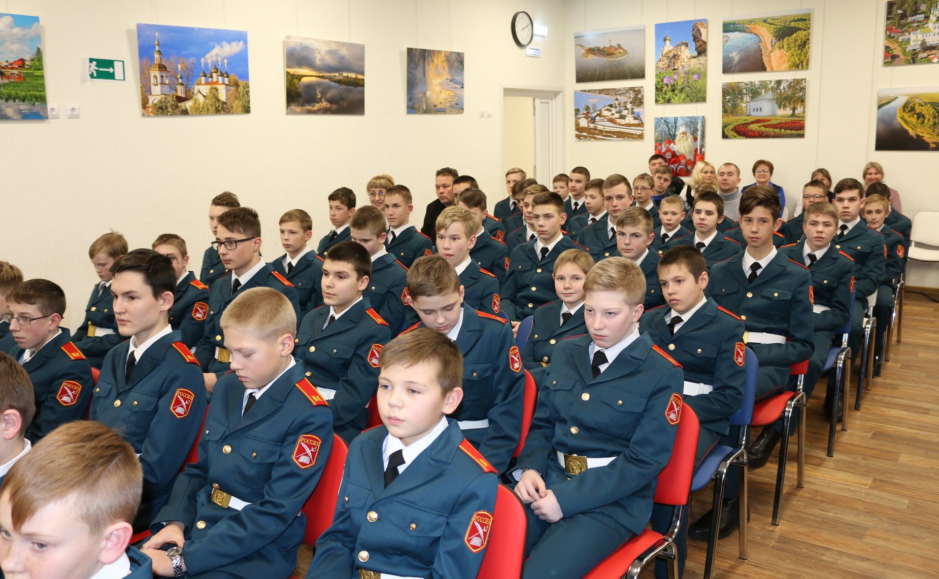 Встреча Ю. Воробьева с курсантами центра «Корабелы Прионежья»