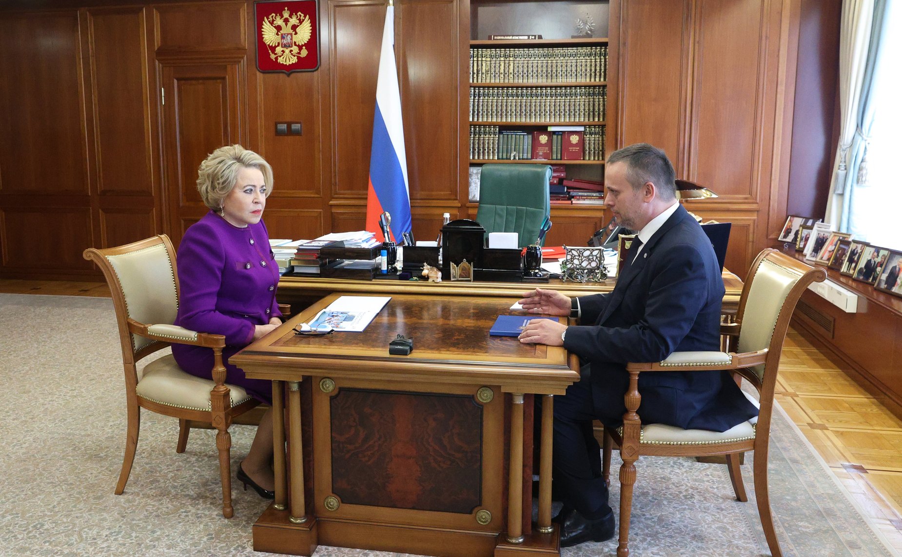 Председатель Совета Федерации Валентина Матвиенко провела встречу с Министром транспорта РФ Андреем Никитиным