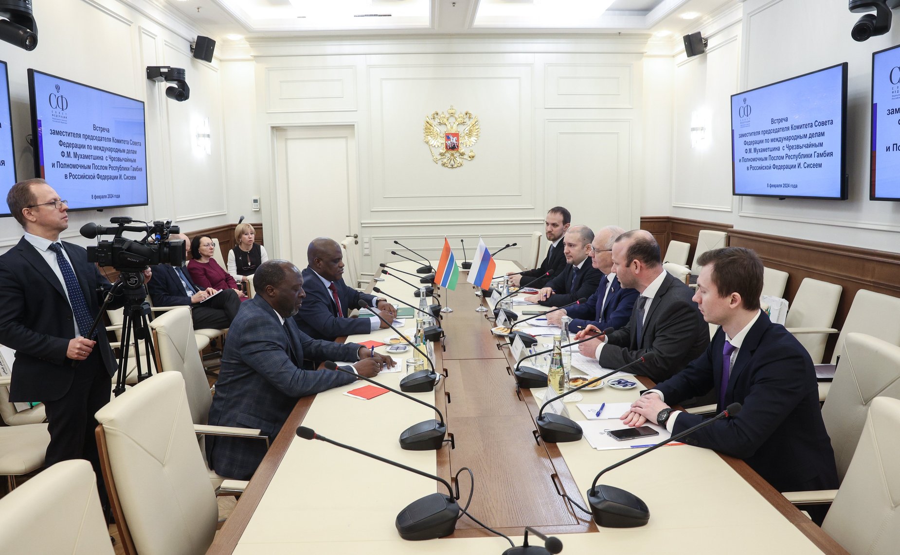 Встреча заместителя председателя Комитета СФ по международным делам Фарита Мухаметшина с Чрезвычайным и Полномочным Послом Республики Гамбия в Российской Федерации