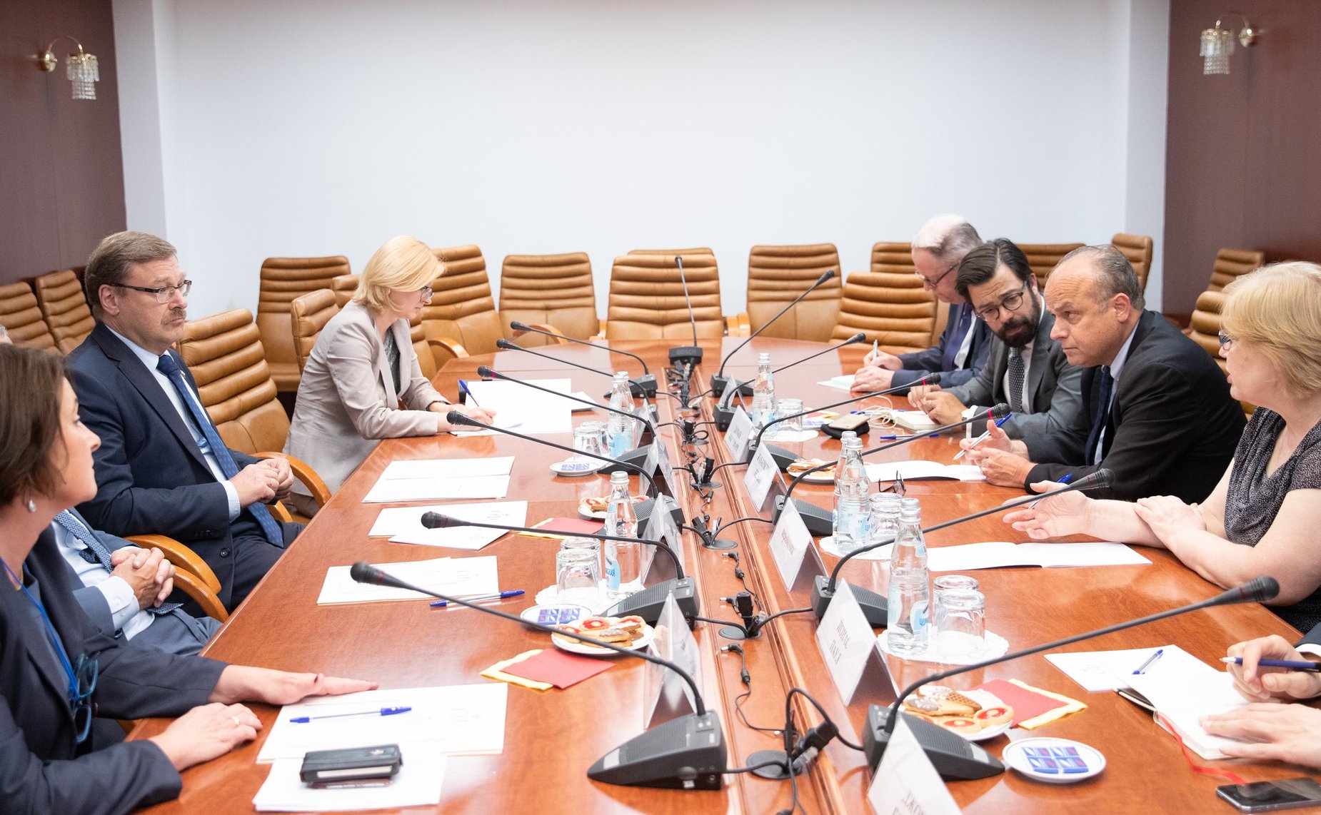 Встреча К. Косачева с заместителем Генерального секретаря Европейской внешнеполитической службы по политическим вопросам Жаном-Кристофом Бельяром