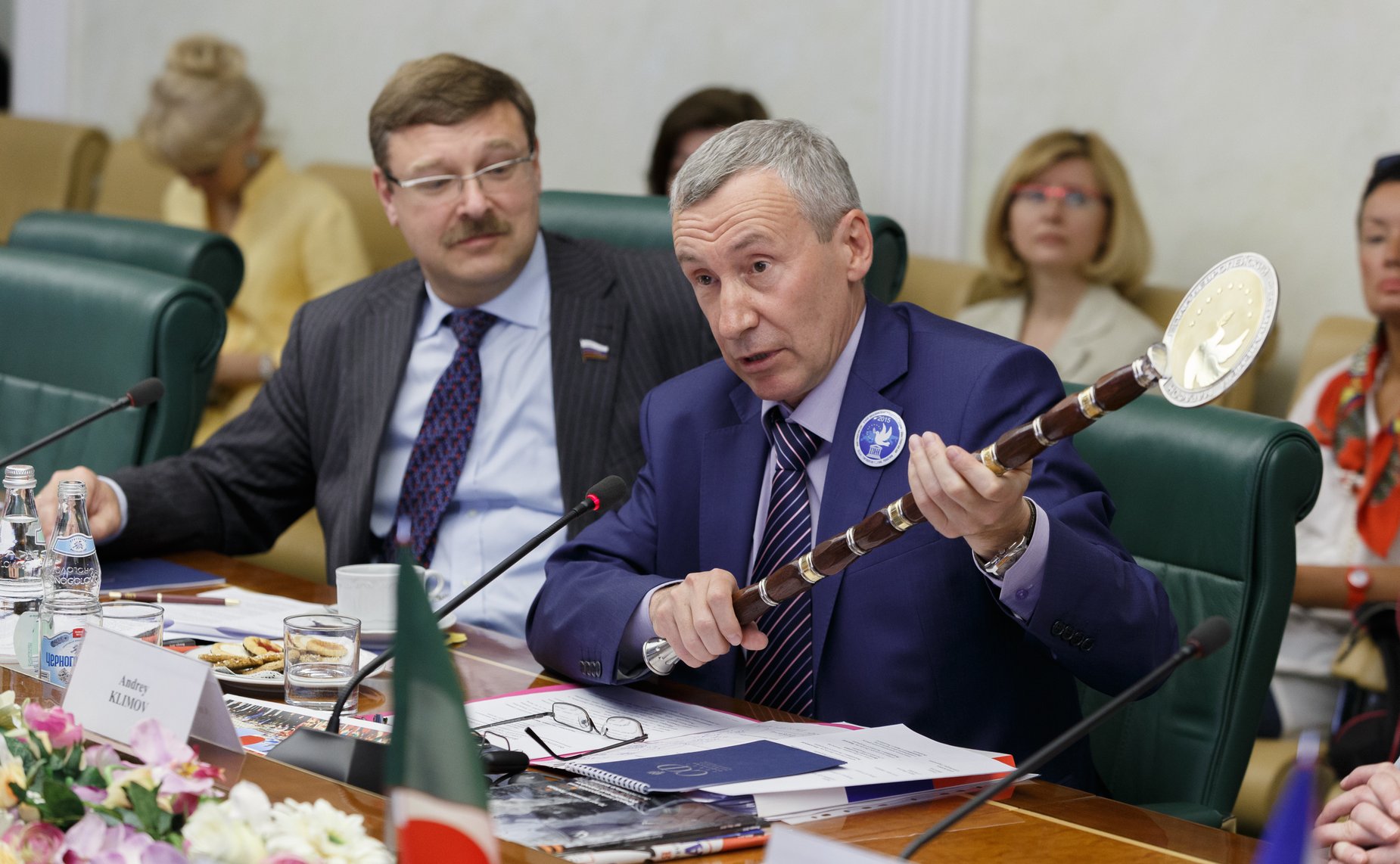 К. Косачев и А. Климов Совещание по подготовке второго Панъевропейского фестивального марафона 