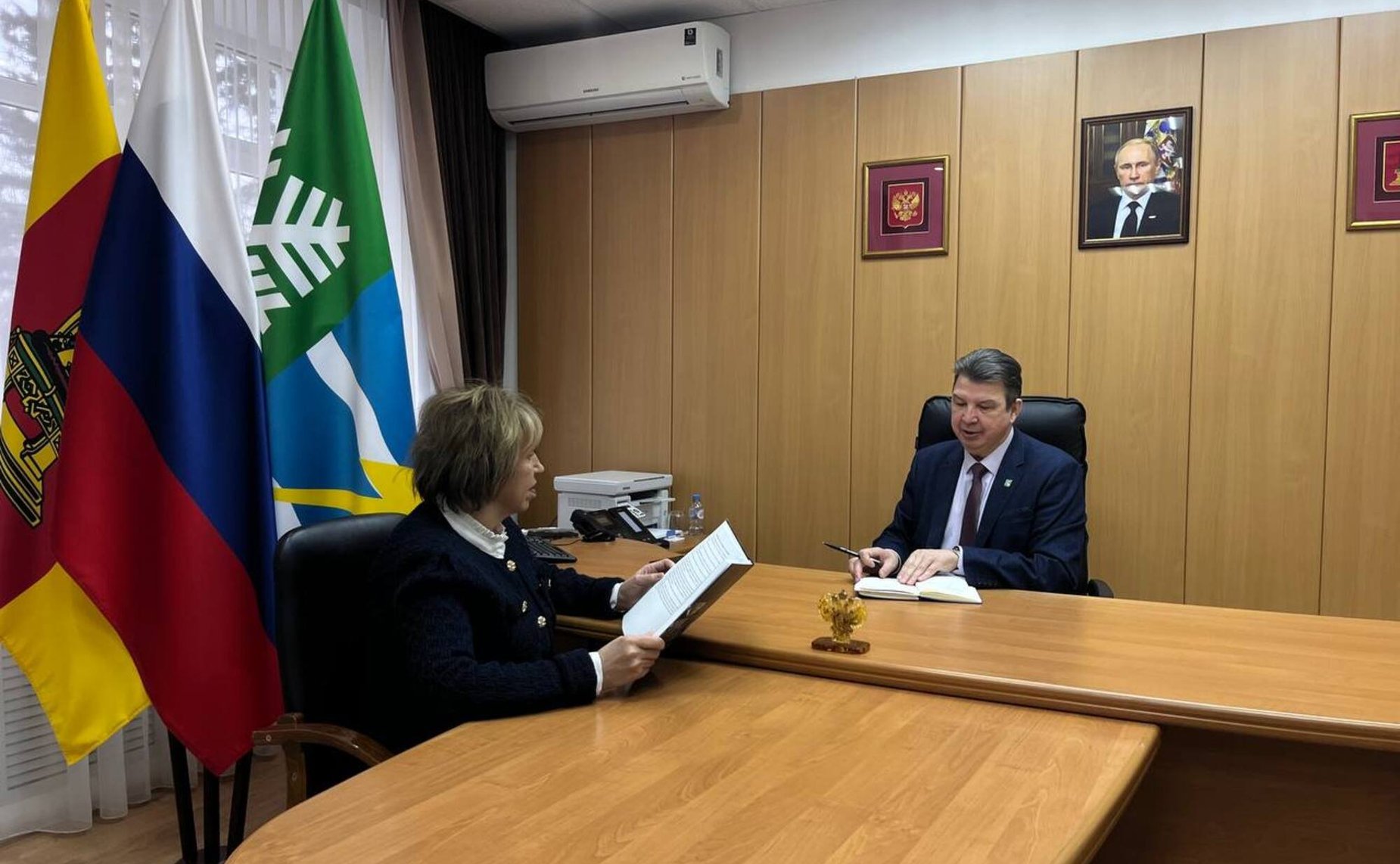 Людмила Скаковская провела встречу с главой Конаковскогой муниципального округа Алексеем Пляскиным