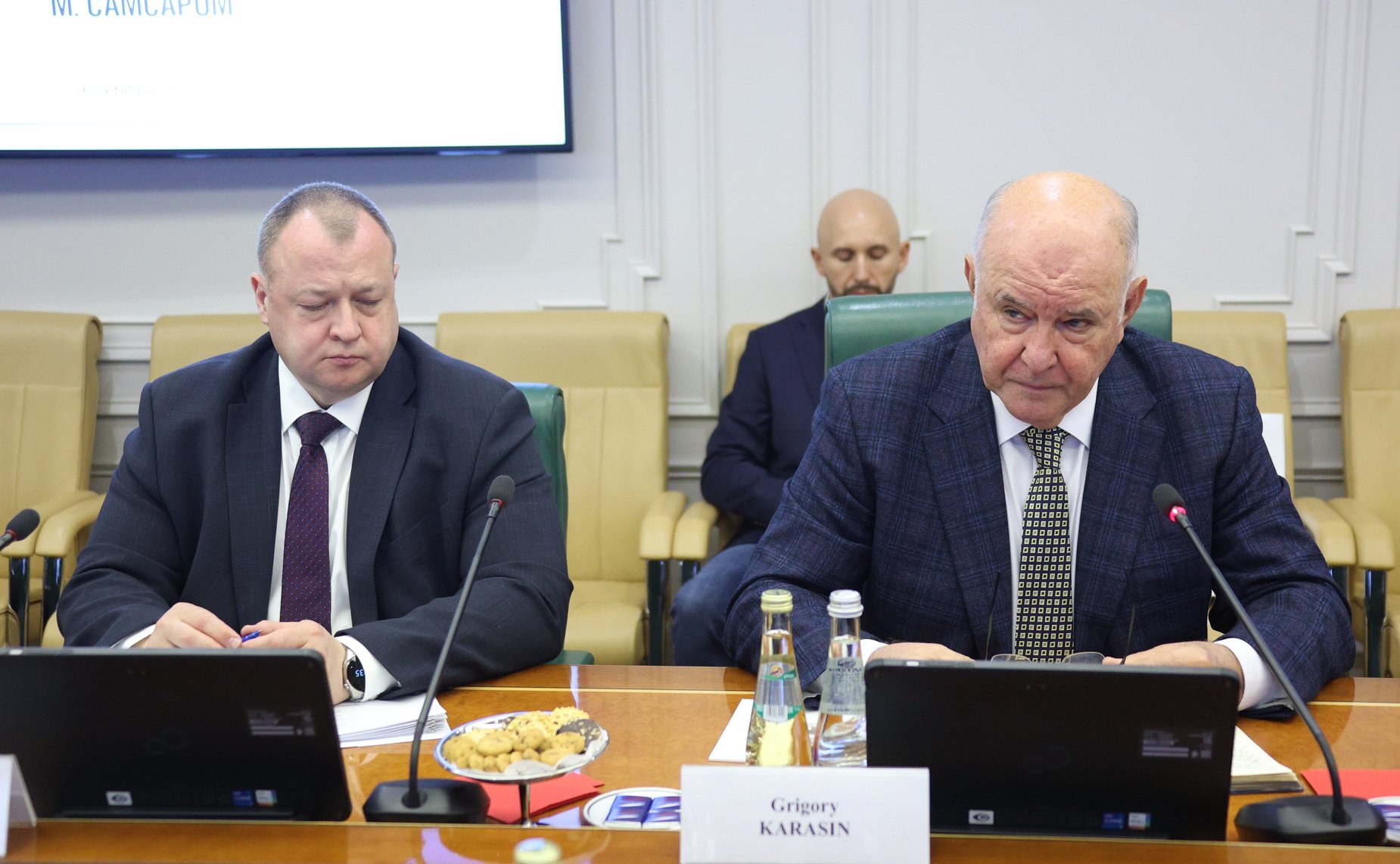 Встреча Председателя Комитета СФ по международным делам Григория Карасина с Чрезвычайным и Полномочным Послом Турецкой Республики в РФ Мехметом Самсаром