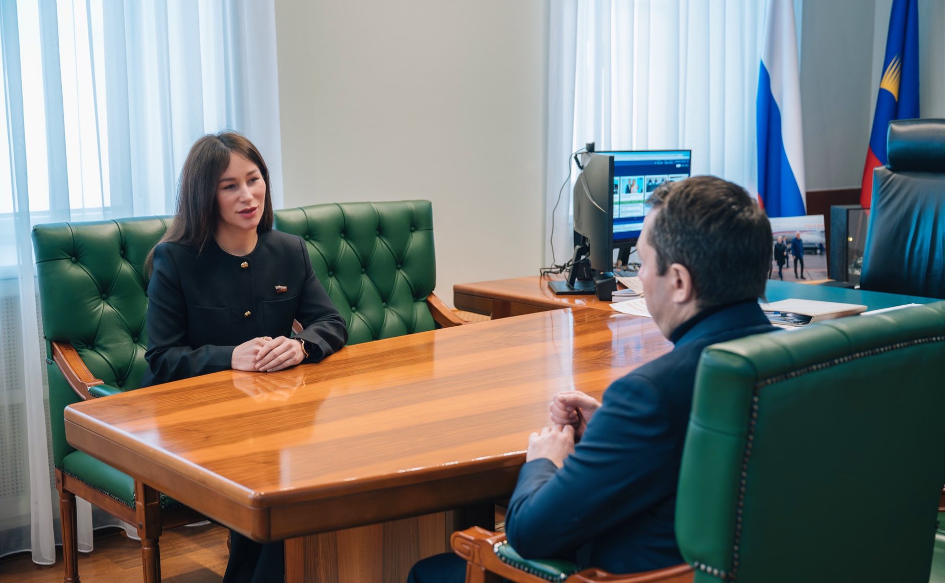 Встреча Елены Дягилевой с губернатором Мурманской области Андреем Чибисоим