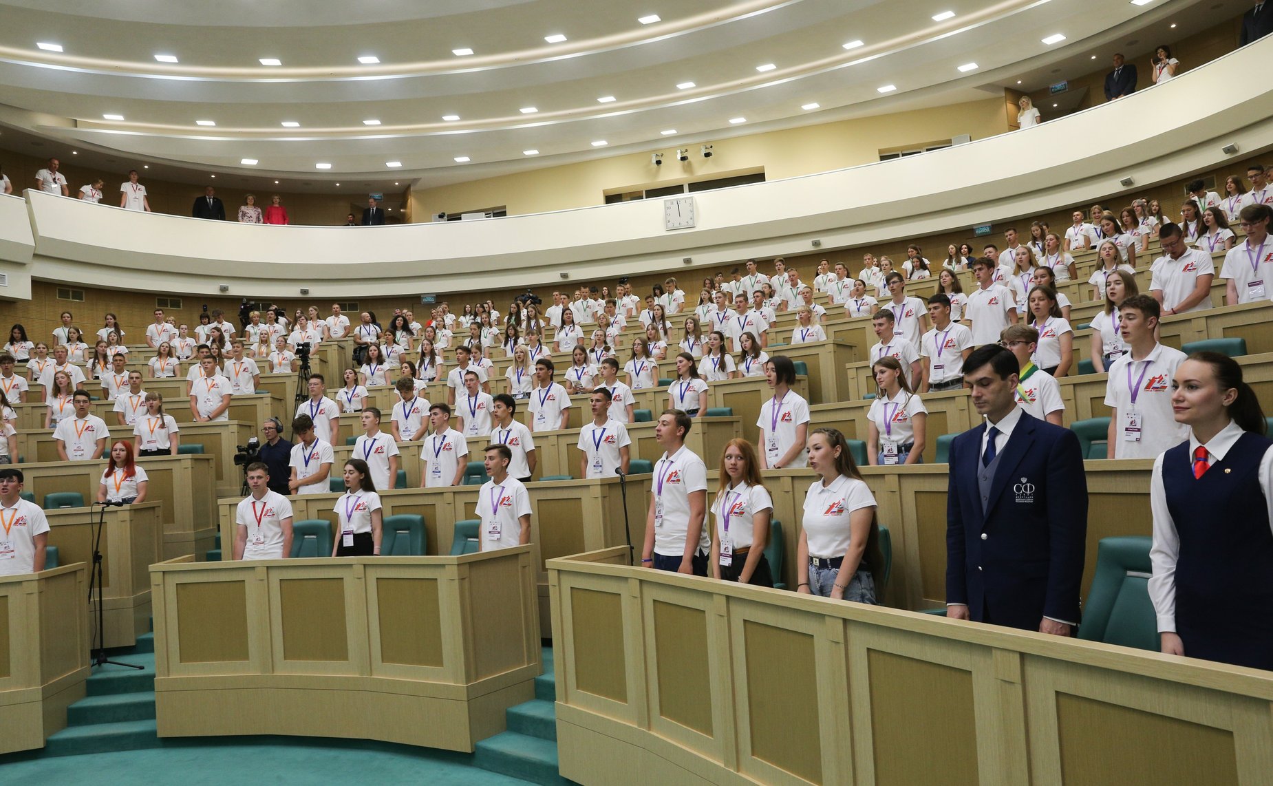 Встреча Председателя СФ Валентины Матвиенко с участниками российско-белорусского военно-патриотического проекта «Поезд Памяти»