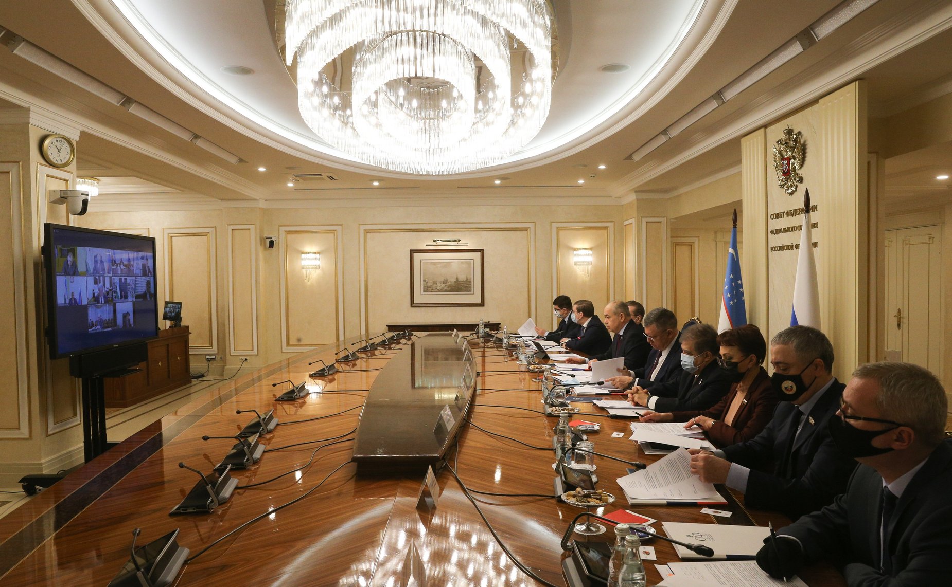 Заседание Комиссии по сотрудничеству Совета Федерации и Сената Олий Мажлиса Республики Узбекистан