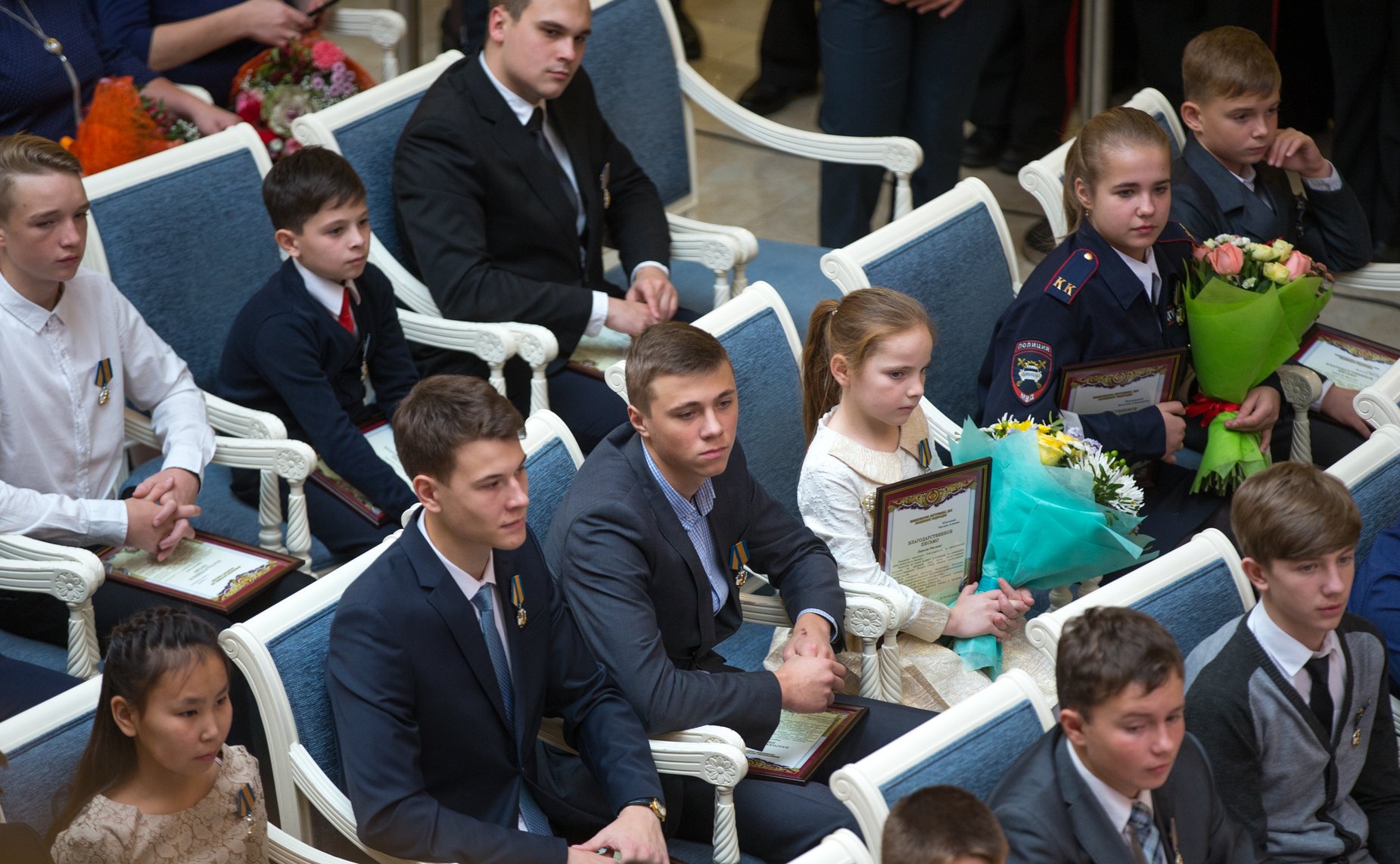 Торжественная церемония награждения и чествования детей и подростков, проявивших личное мужество в экстремальных ситуациях