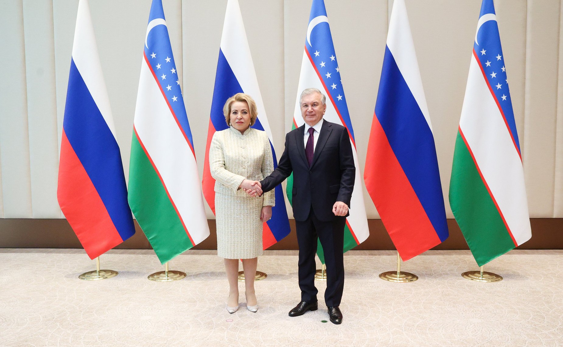 Встреча Председателя Совета Федерации Валентины Матвиенко с Президентом Республики Узбекистан Шавкатом Мирзиёевым