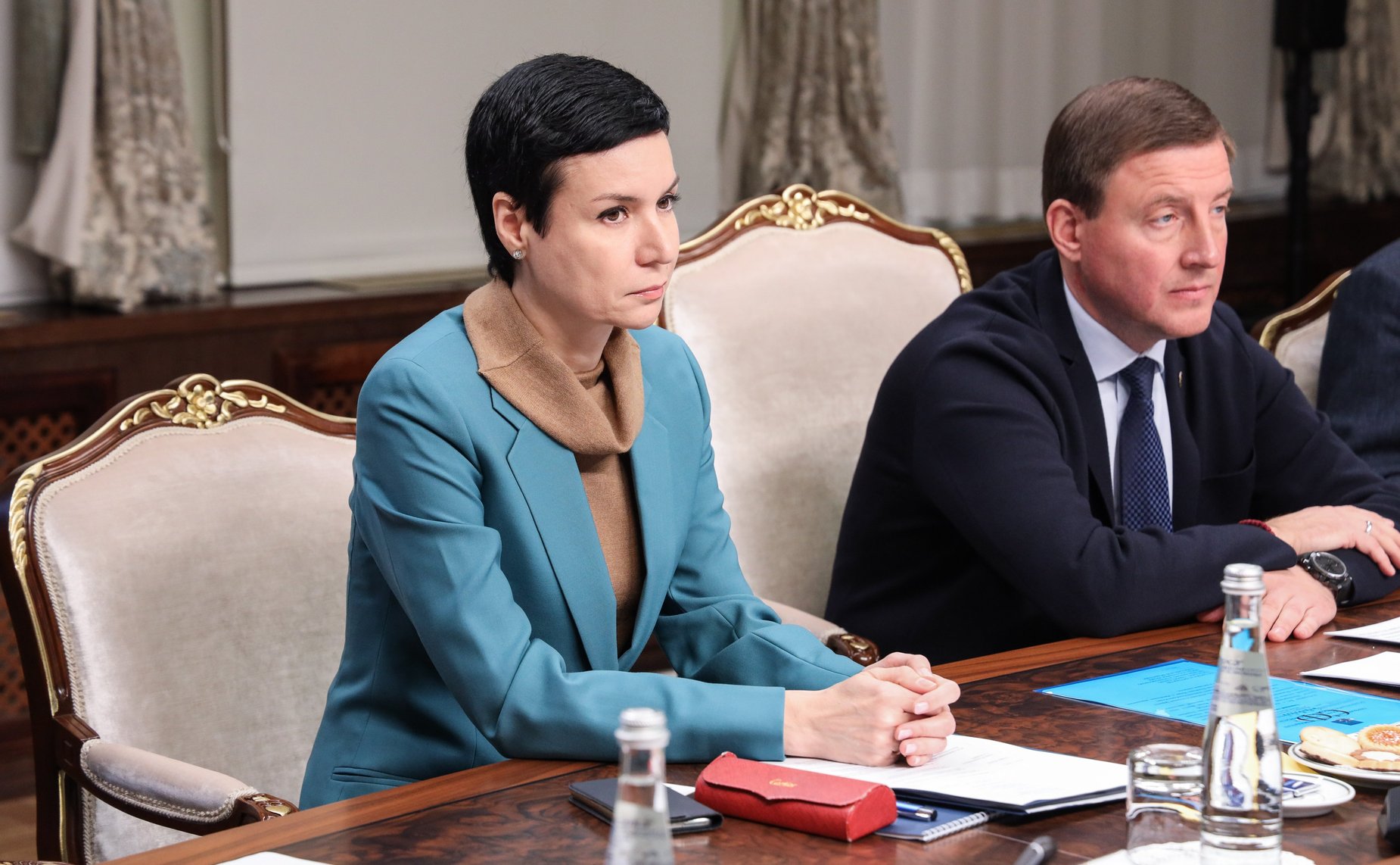 Встреча первого заместителя Председателя СФ Андрея Турчака с Чрезвычайным и Полномочным Послом Республики Индии в РФ Паваном Капуром