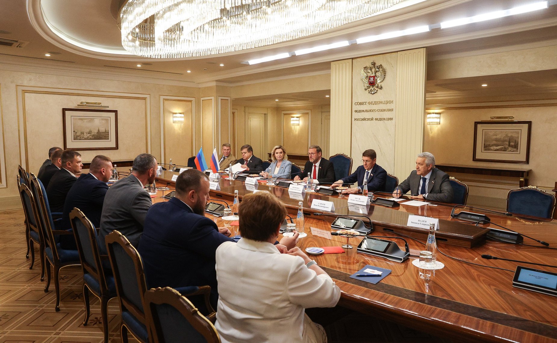 Встреча заместителя Председателя СФ Константина Косачева с Председателем Народного Совета Луганской Народной Республики