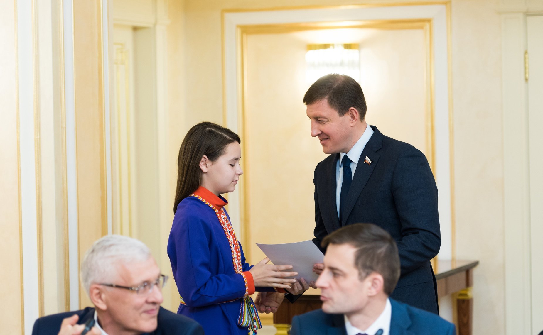 Встреча сенаторов с детьми-победителями Международного культурно-образовательного проекта «Таланты Арктики. Дети»