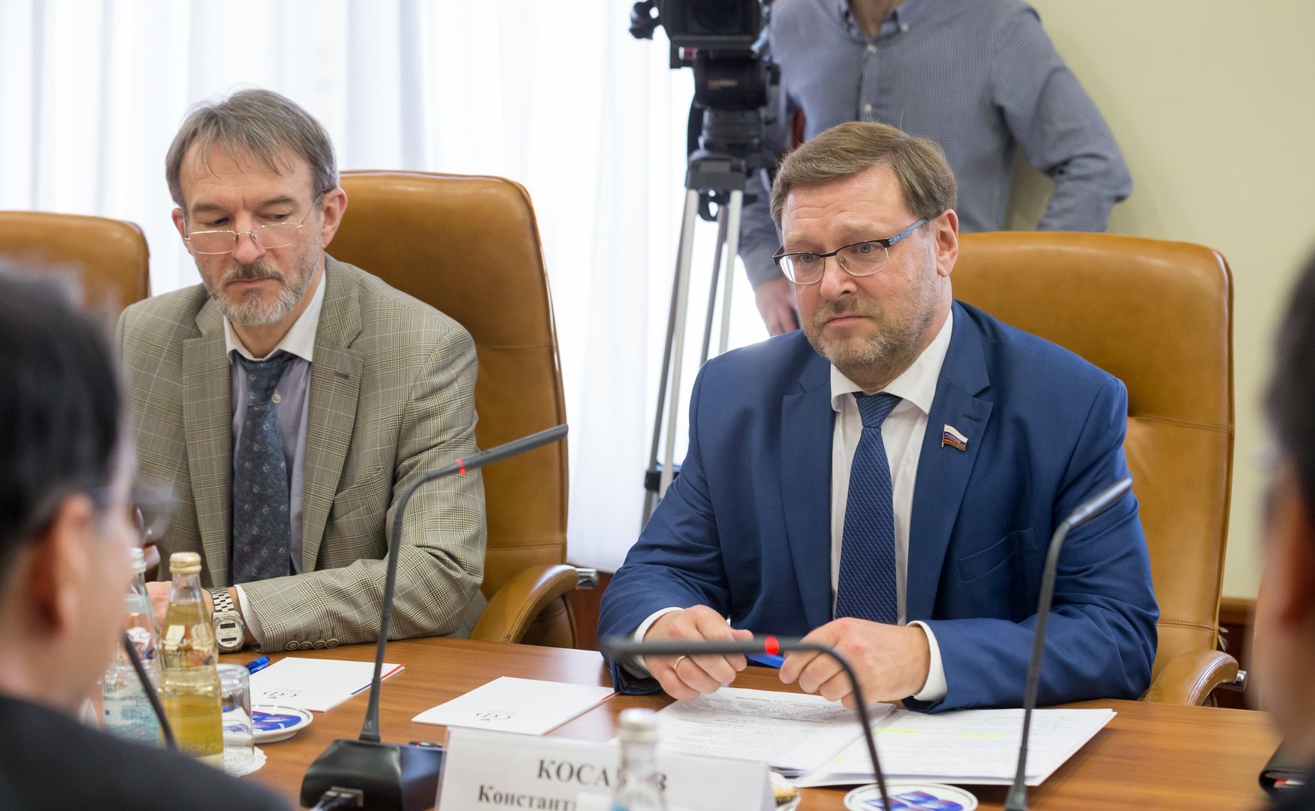 Встреча К. Косачева с Чрезвычайным и Полномочным Послом Японии в РФ Таёхиса Кодзуки