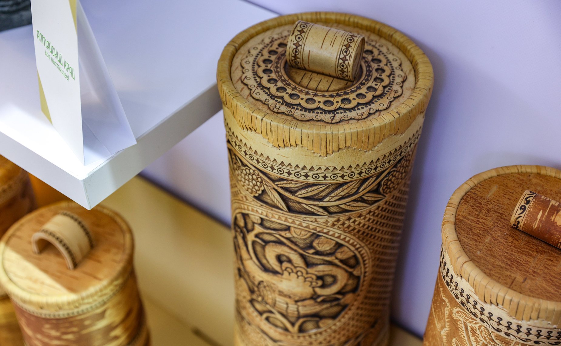 Валентина Матвиенко и Виктор Томенко осмотрели выставку, посвященную истории и перспективным направлениям развития Алтайского края