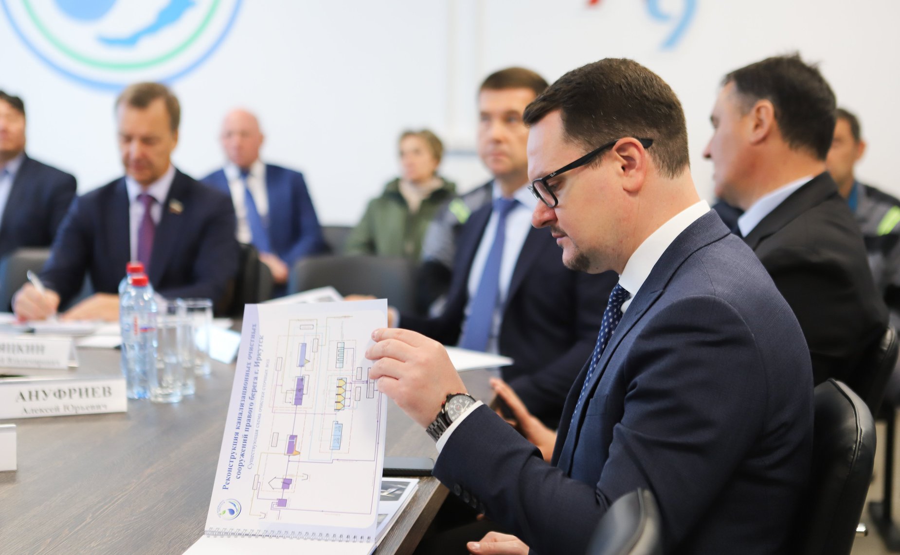 Сенаторы посетили канализационно – очистных сооружений (КОС) правого берега Ангары и приняли участие в совещании