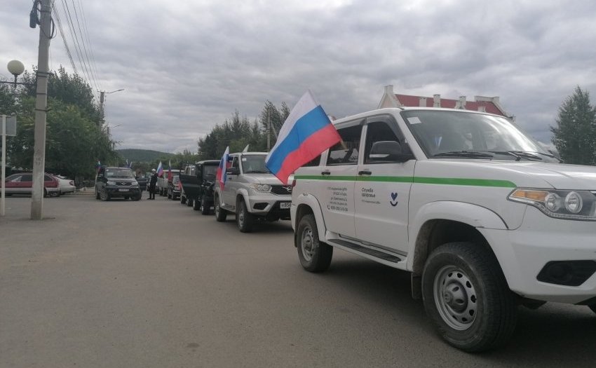 Баир Жамсуев дал старт автопробегу «Вместе победим» в Забайкалье