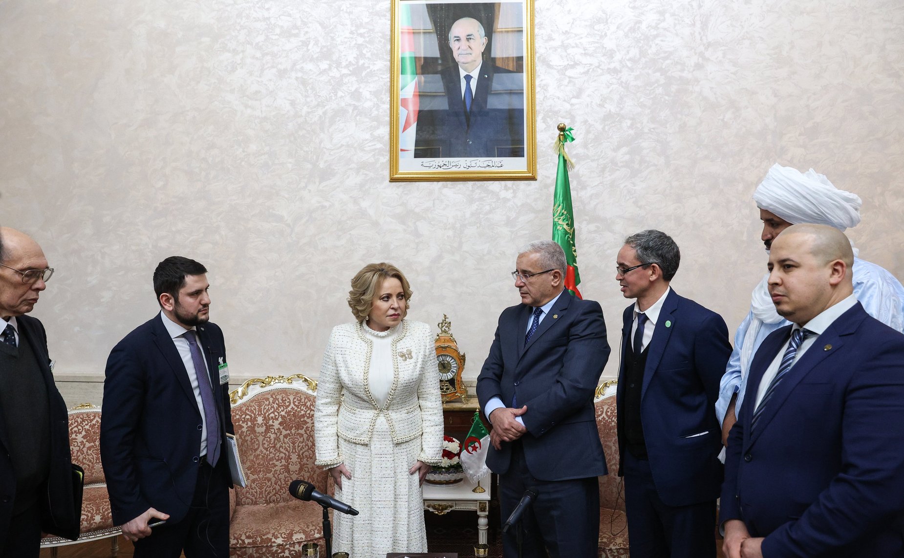 Встреча Председателя Совета Федерации Валентины Матвиенко с Председателем Национального Народного Собрания Алжирской Народной Демократической Республики Брахимом Бугали