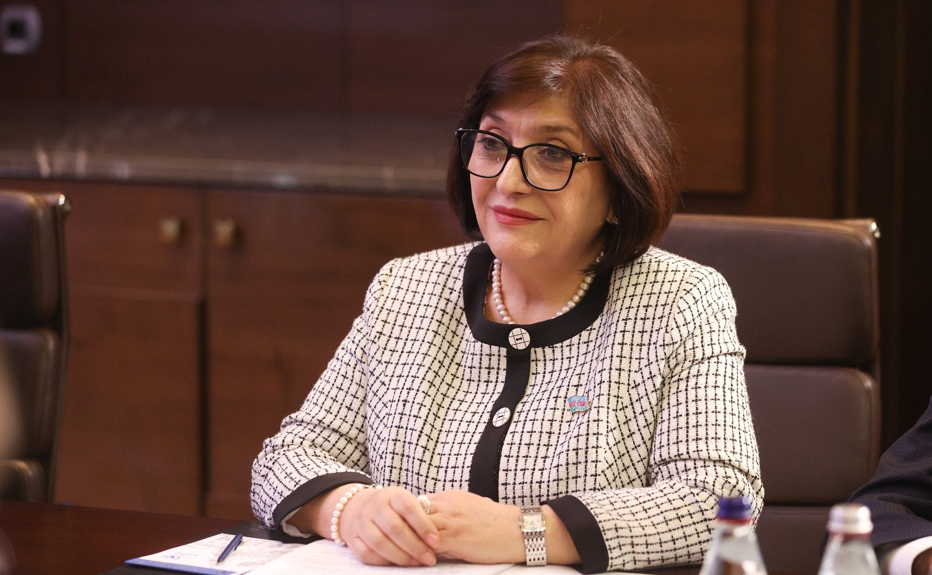 Встреча Председателя Совета МПА СНГ, Председателя СФ Валентины Матвиенко с Председателем Милли Меджлиса Азербайджанской Республики Сахибой Гафаровой