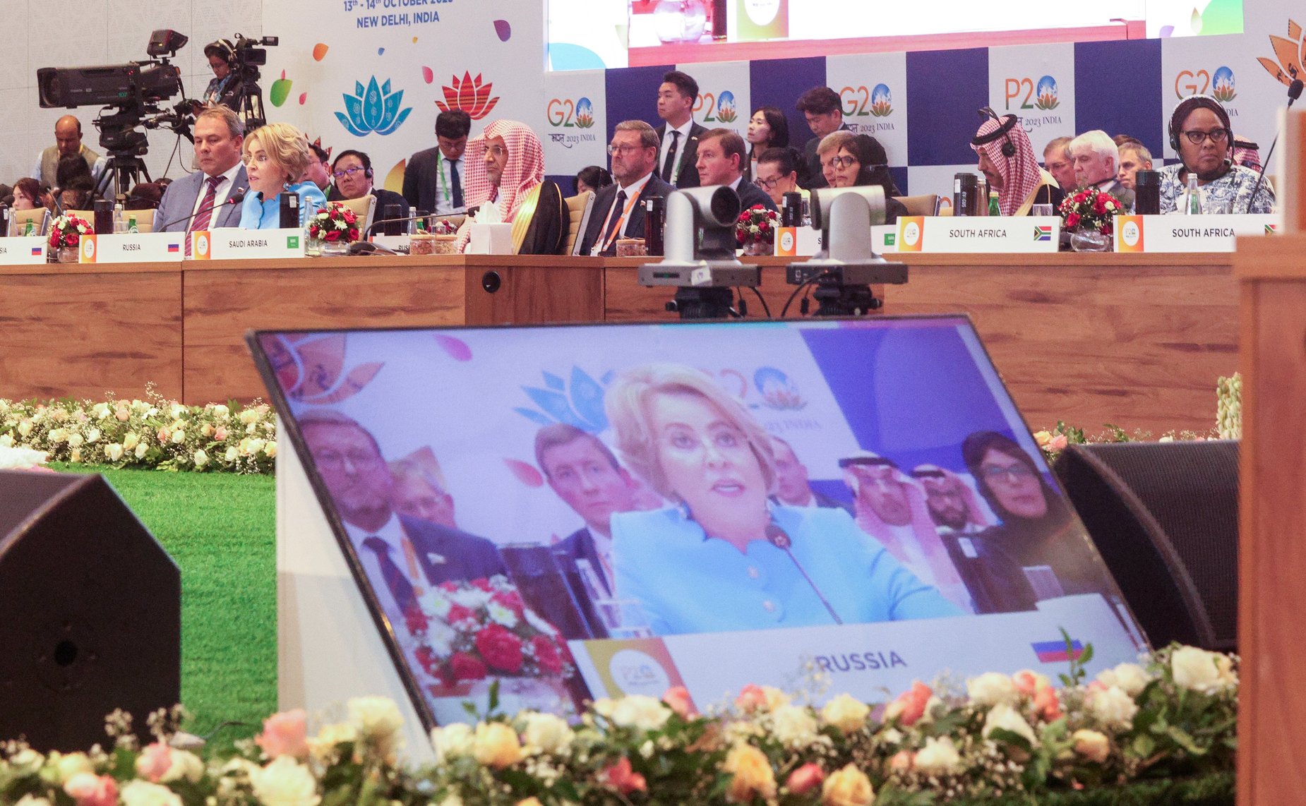 Валентина Матвиенко выступила на девятом Саммите спикеров парламентов стран «Группы двадцати» в Нью-Дели в рамках пленарной сессии «Переход к устойчивой энергетике: ворота в «зелёное» будущее»