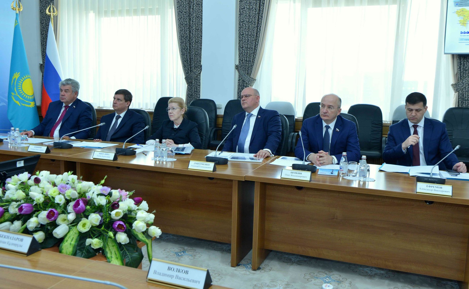 Заседание Комиссии по сотрудничеству между Советом Федерации и Сенатом Парламента Республики Казахстан