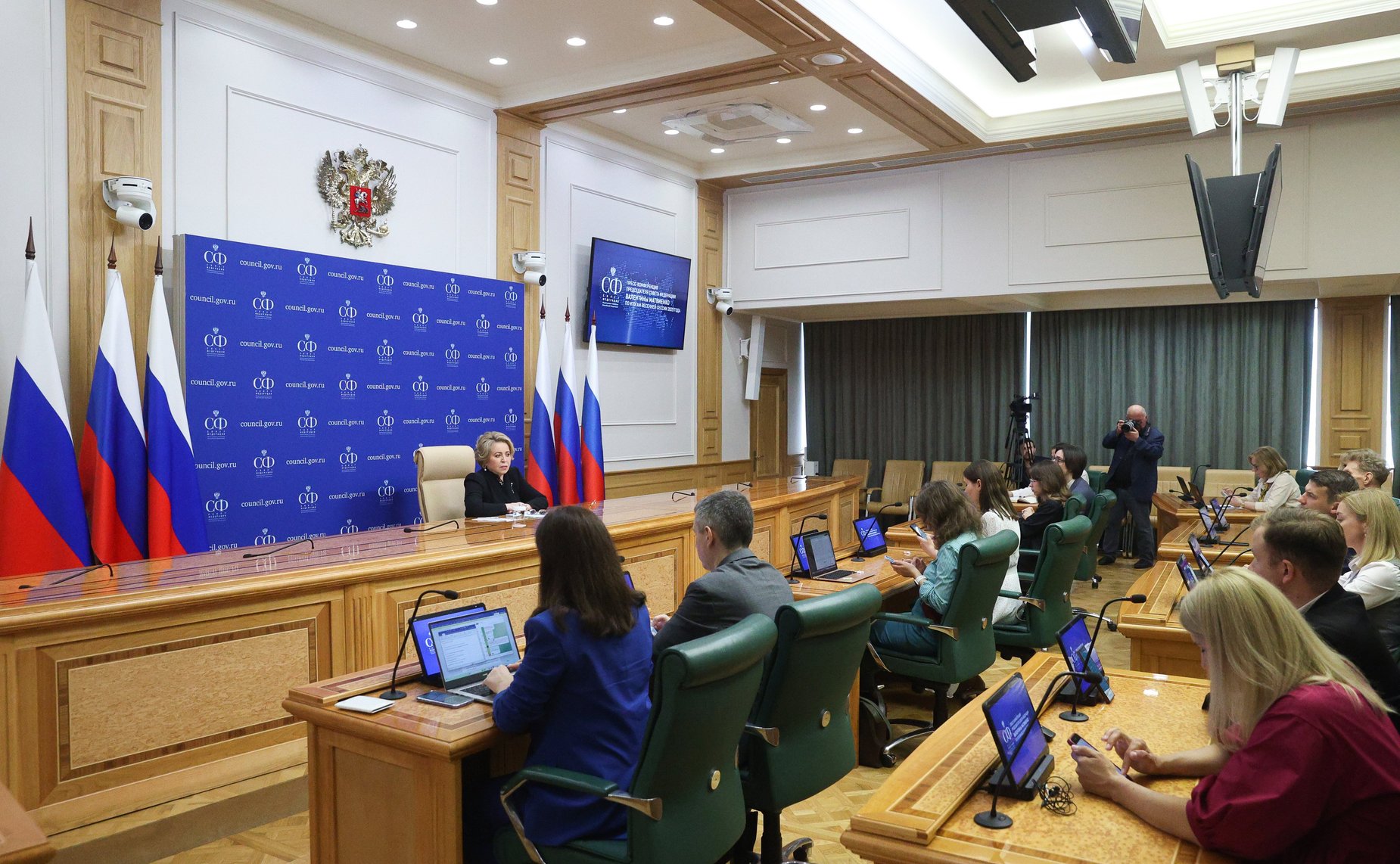 Пресс-конференция Председателя Совета Федерации Валентины Матвиенко по итогам весенней сессии 2025 года