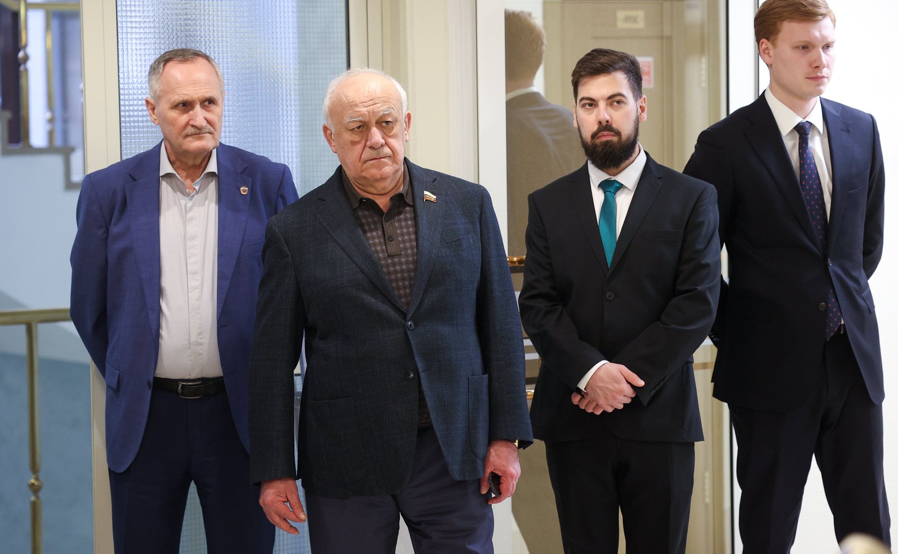 Церемония открытия выставки «Военные преступления вооруженных сил неонацистов Украины на территории Курской области»