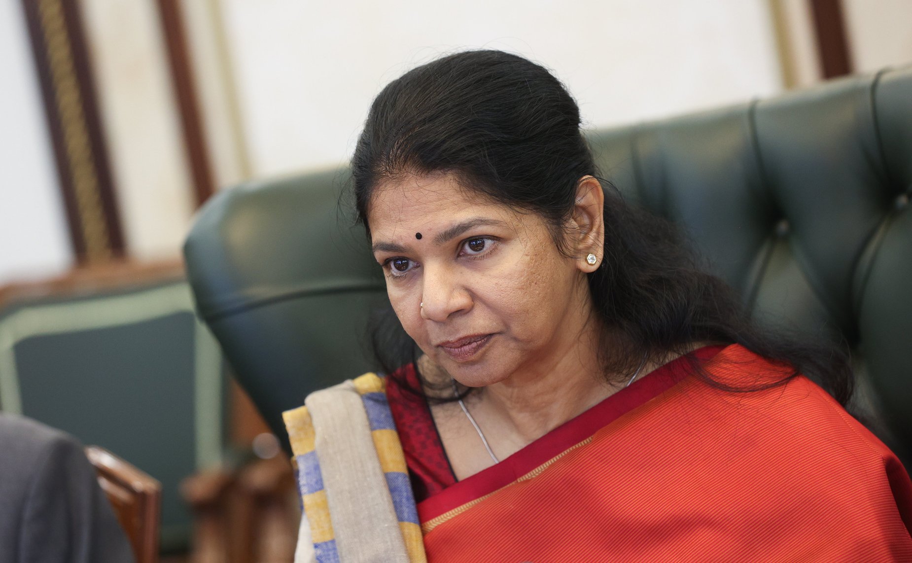 Встреча первого заместителя председателя Комитета СФ по международным делам Андрея Денисова с делегацией Республики Индии во главе с членом Народной палаты парламента Каниможи Карунанидхи