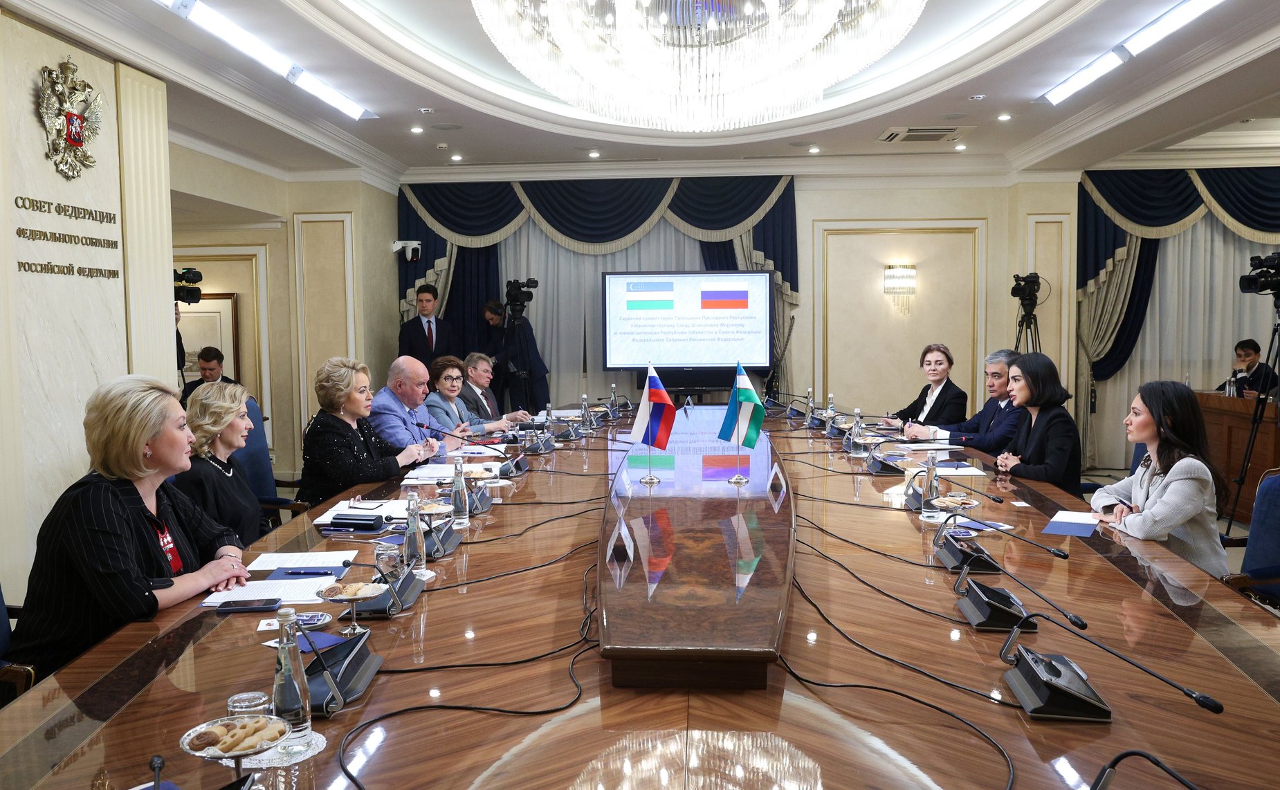 Встреча Председателя Совета Федерации Валентины Матвиенко с Помощником Президента Республики Узбекистан Саидой Мирзиёевой