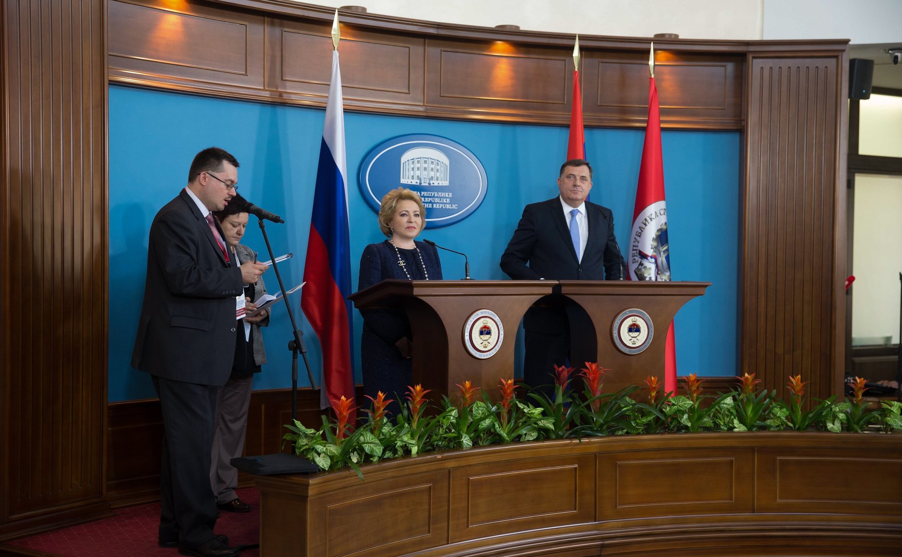 В. Матвиенко и Президент Республики Сербской М. Додик