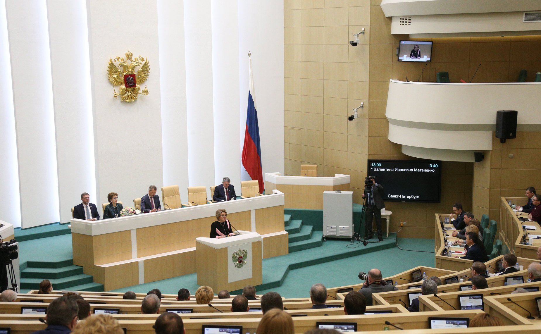 Выступление Председателя Совета Федерации Валентины Матвиенко на 515-м заседания Совета Федерации