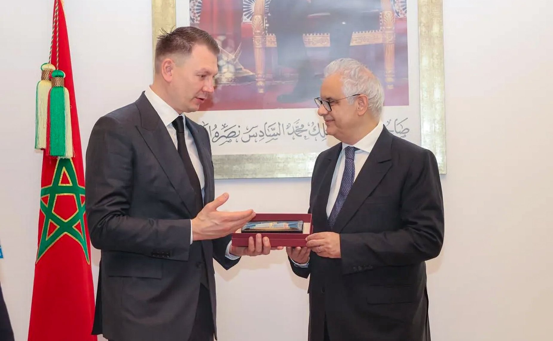 Участие делегации Совета Федерации в заседании группы по сотрудничеству Совета Федерации с Палатой советников Королевства Марокко. Встреча с Министром оборудования и водных ресурсов Низаом Баракой