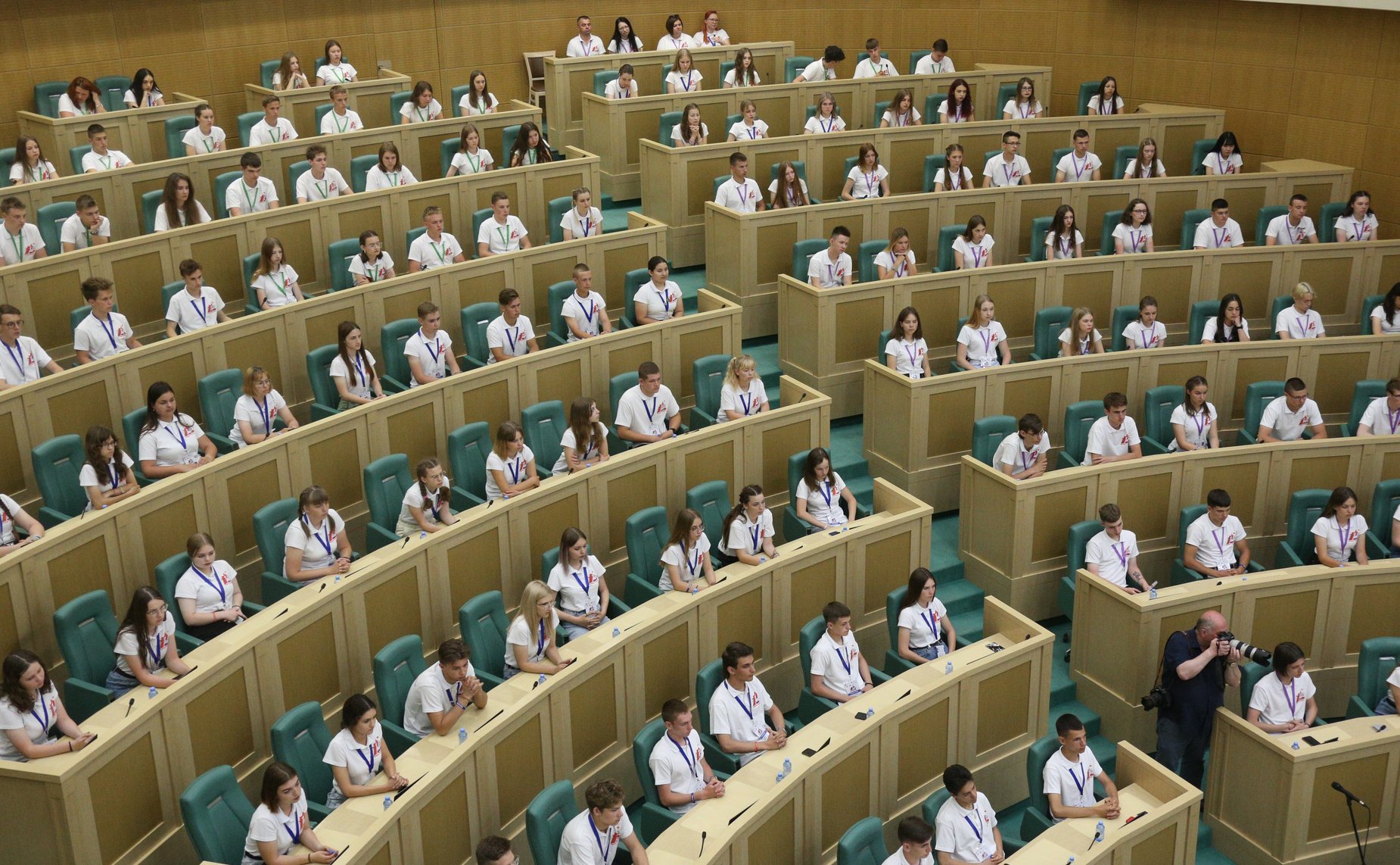 Встреча Председателя СФ Валентины Матвиенко с участниками российско-белорусского военно-патриотического проекта «Поезд Памяти»