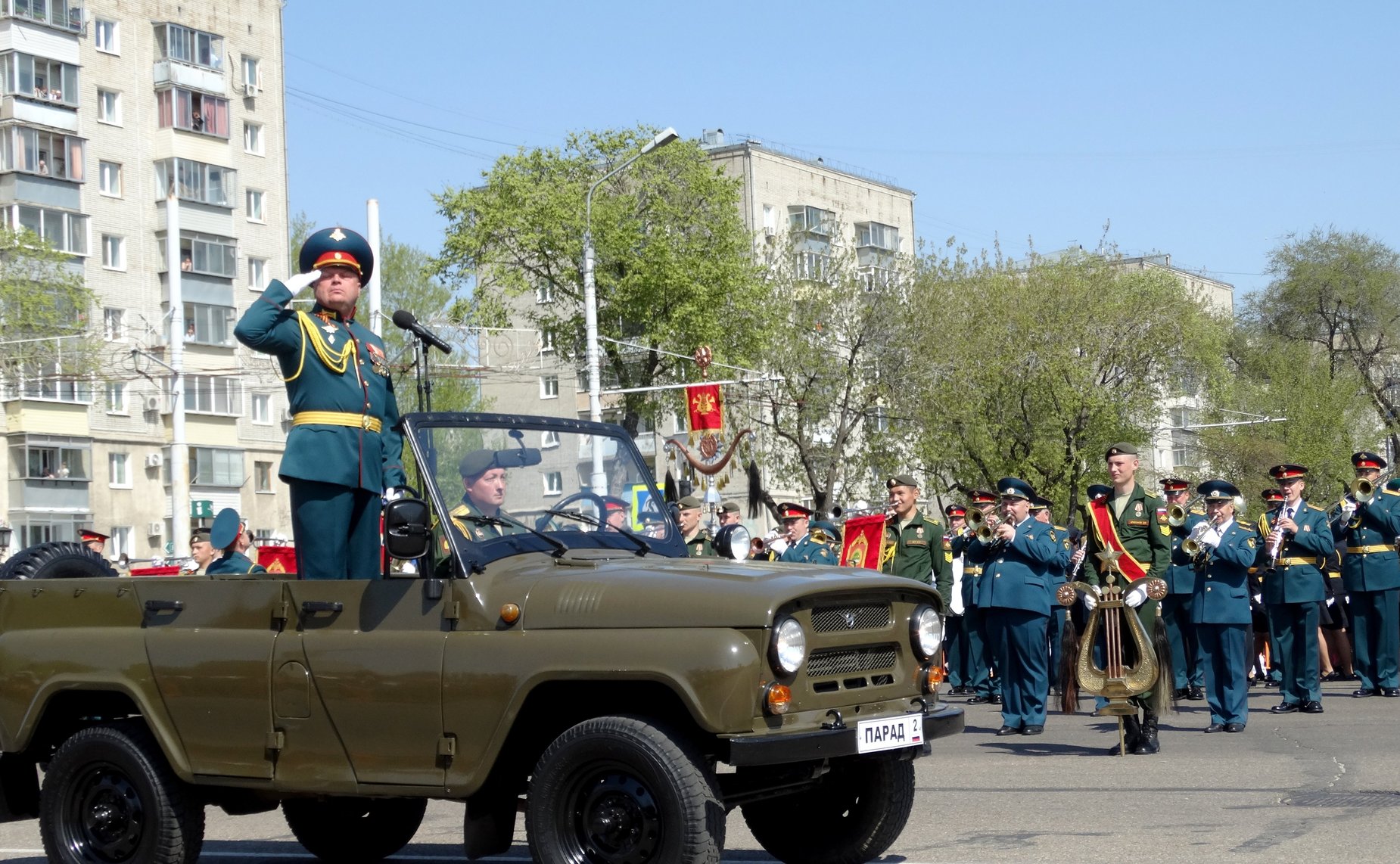 Празднование Дня Победы в Благовещенске