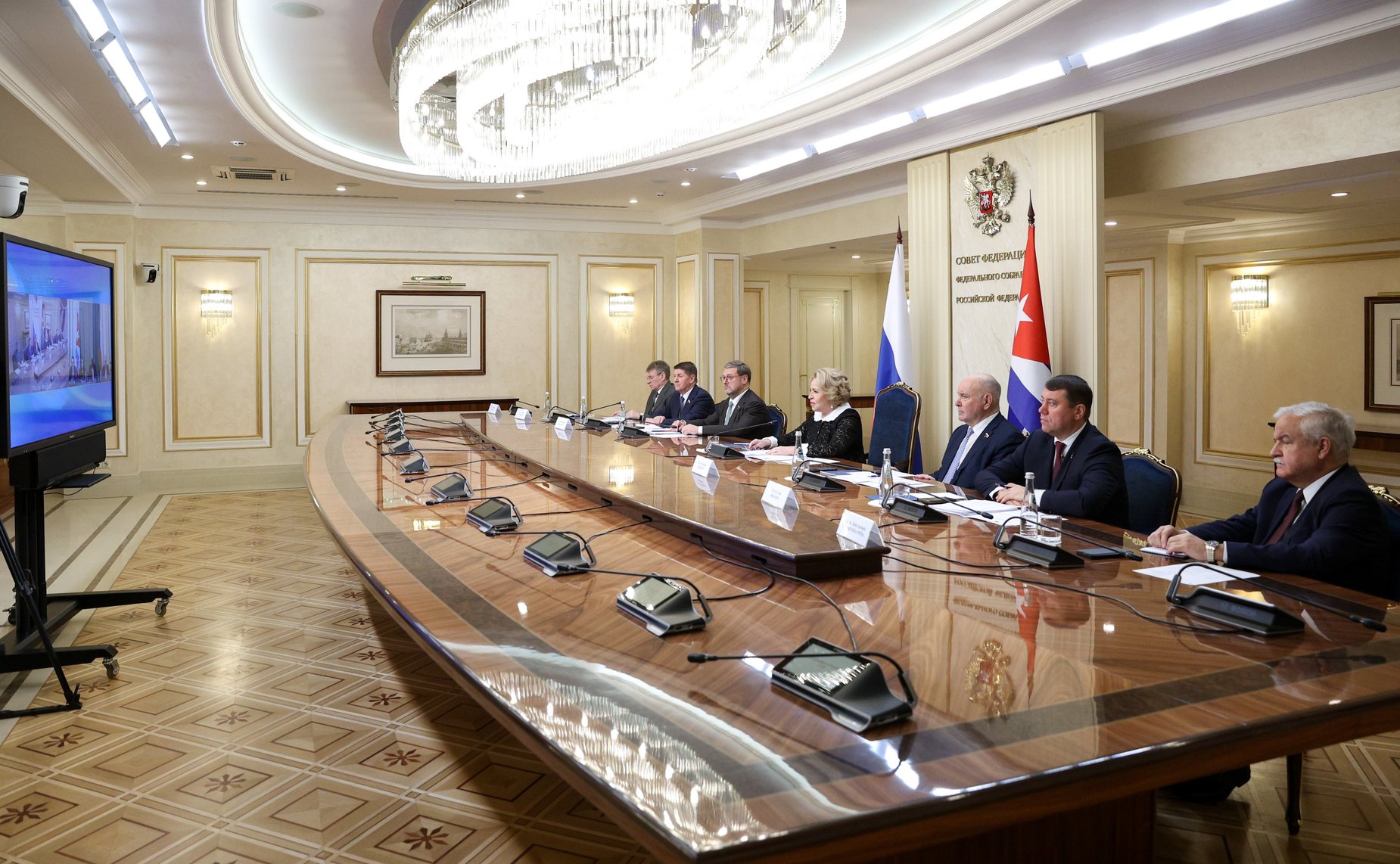 Встреча Председателя Совета Федерации Валентины Матвиенко с Председателем Национальной ассамблеи народной власти и Государственного Совета Республики Куба Эстебаном Ласо Эрнандесом