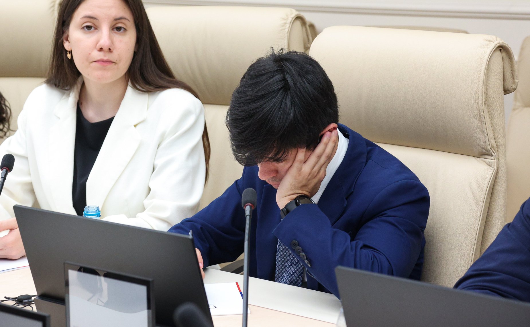 Встреча Андрея Денисова с делегацией молодых общественных и политических деятелей стран Латинской Америки в рамках программы публичной дипломатии Hablemos con Rusia («Поговорим с Россией»)