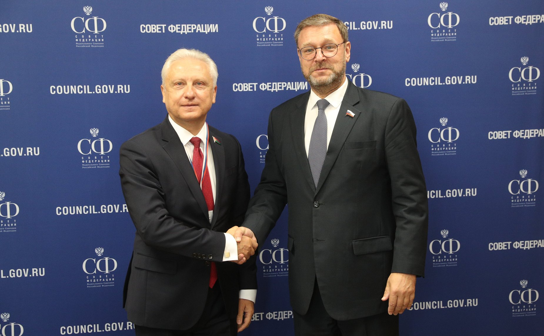 Константин Косачев встретился с председателем Комиссии Парламентского Собрания Союза Беларуси и России по вопросам внешней политики Сергеем Рачковым