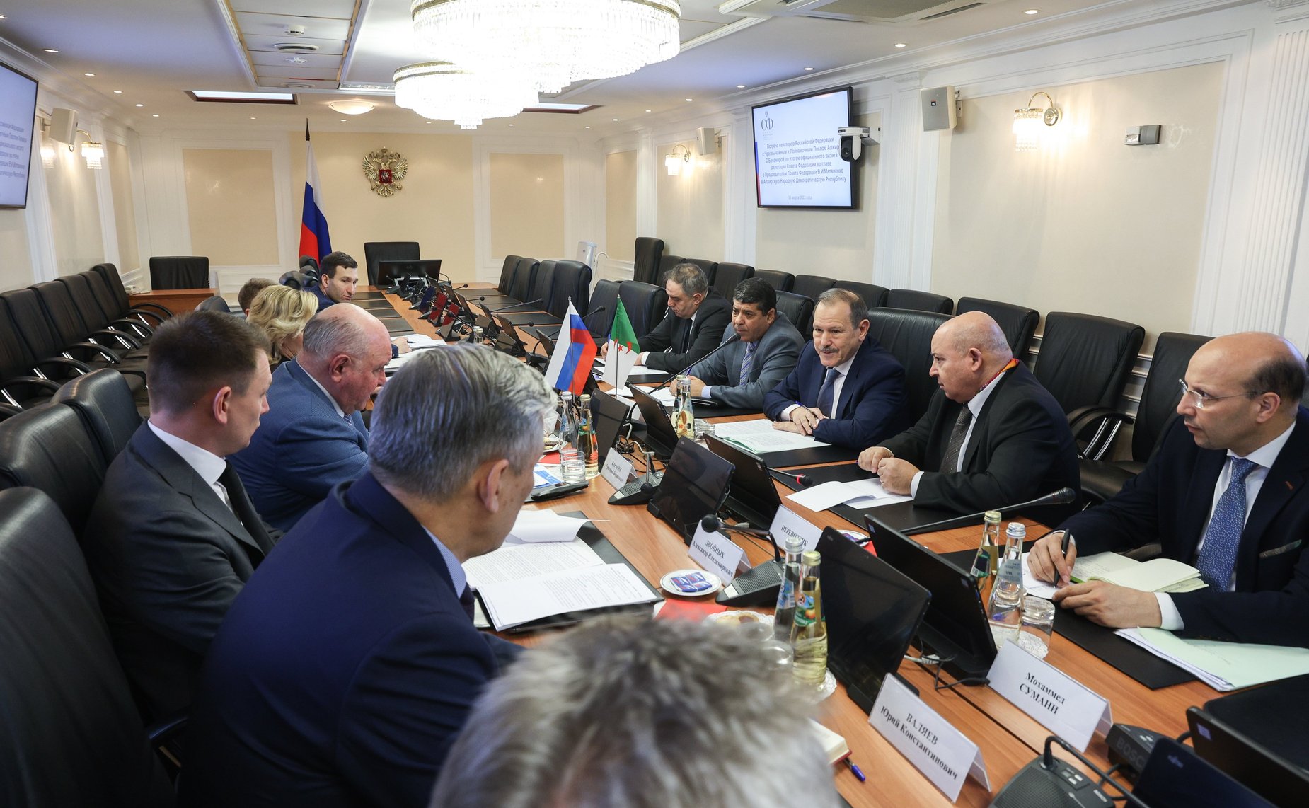 Встреча сенаторов РФ с Чрезвычайным и Полномочным Послом Алжира в Российской Федерации