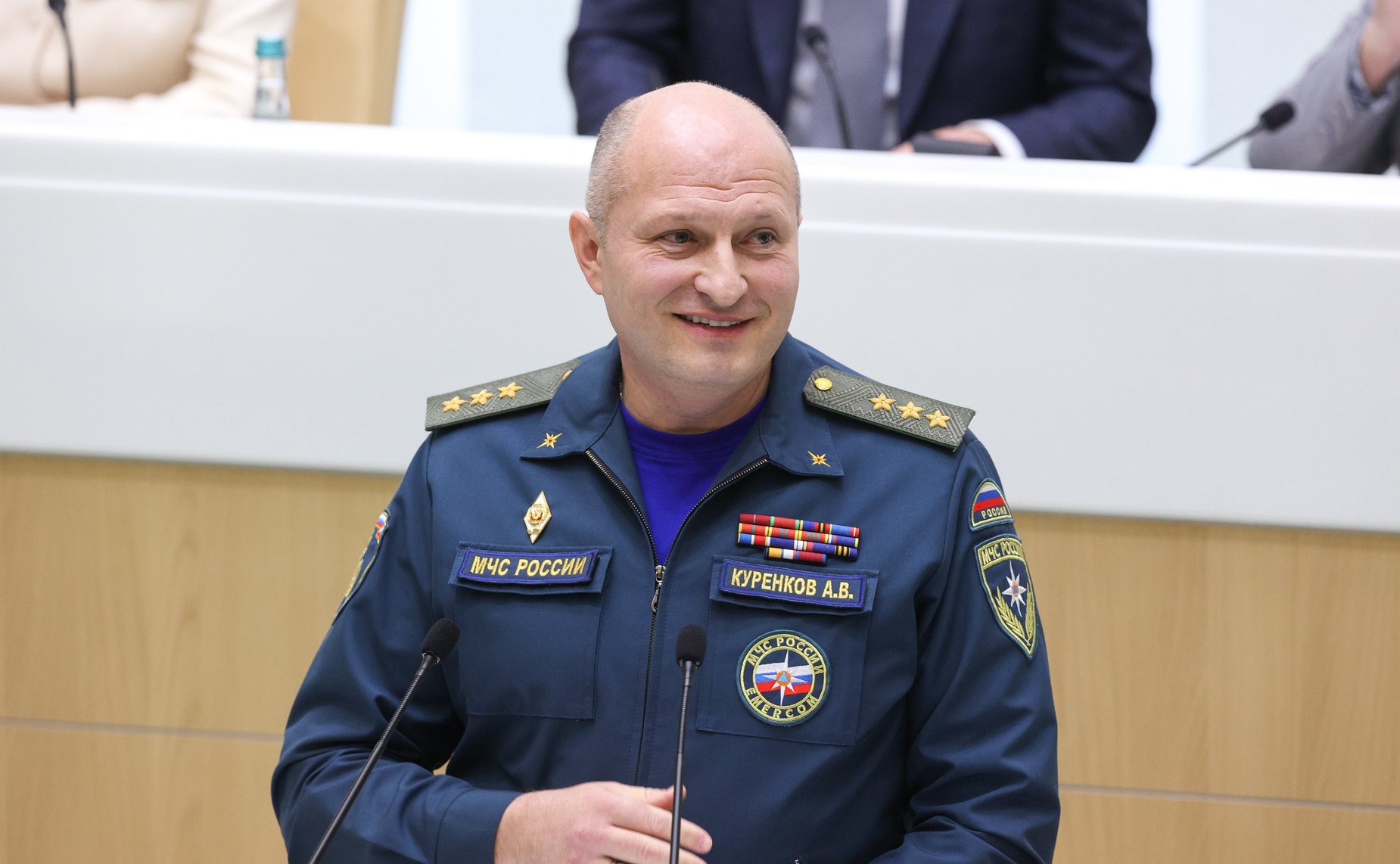 Министр Российской Федерации по делам гражданской обороны, чрезвычайным ситуациям и ликвидации последствий стихийных бедствий Александр Куренков
