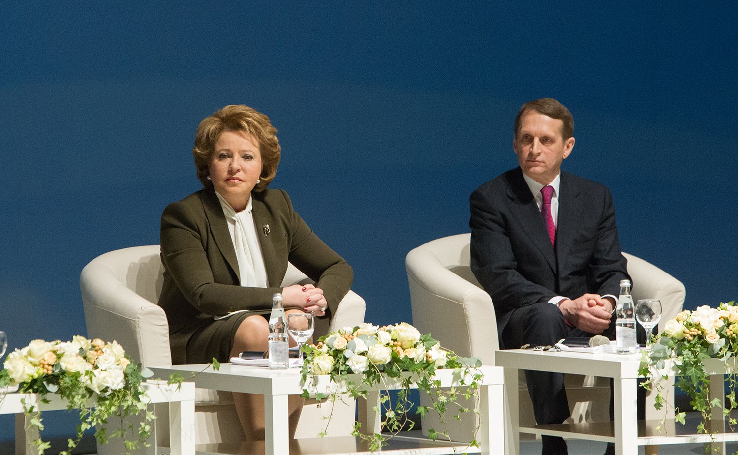 Заседание, посвященное 20-летию Конституции РФ-14  В. Матвиенко и Нарышкин