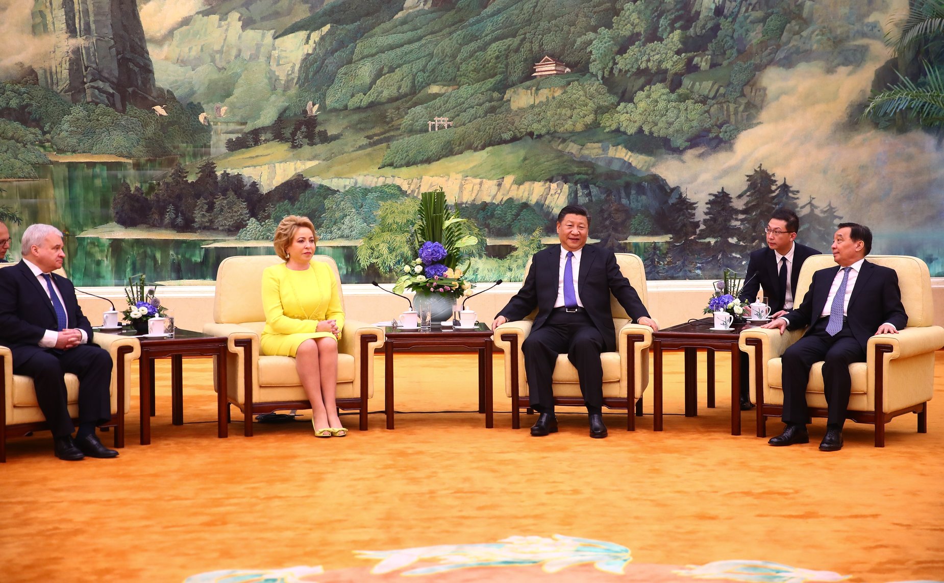 Встреча Председателя Совета Федерации Валентины Матвиенко с Председателем Китайской Народной Республики Си Цзиньпином