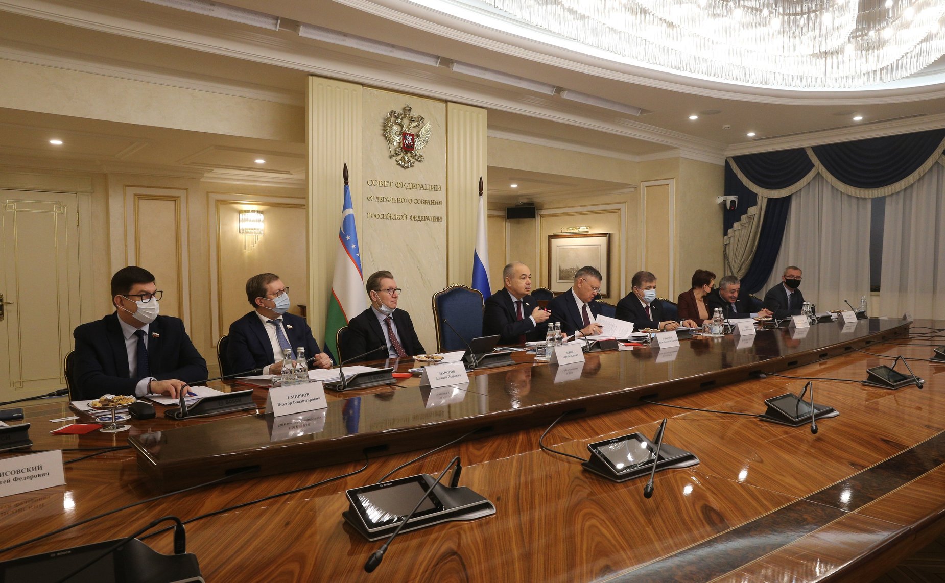 Заседание Комиссии по сотрудничеству Совета Федерации и Сената Олий Мажлиса Республики Узбекистан