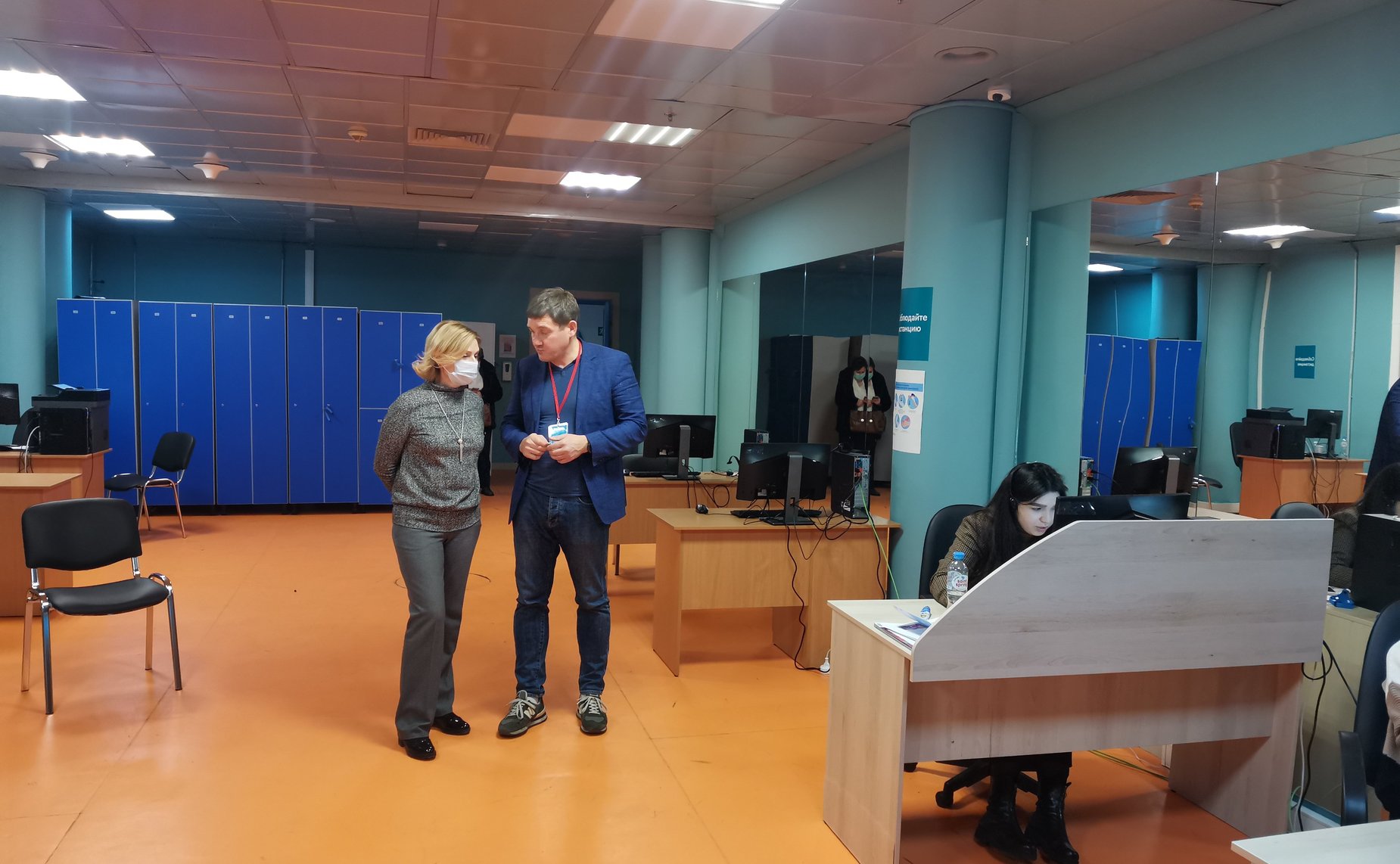 Инна Святенко посетила резервный госпиталь по лечению больных COVID-19 Городской клинической больницы им. С.С. Юдина