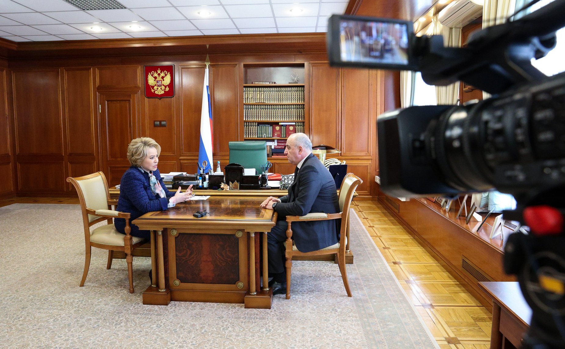 Встреча Председателя Совета Федерации Валентины Матвиенко с главой Карачаево-Черкесской Республики Рашидом Темрезовым