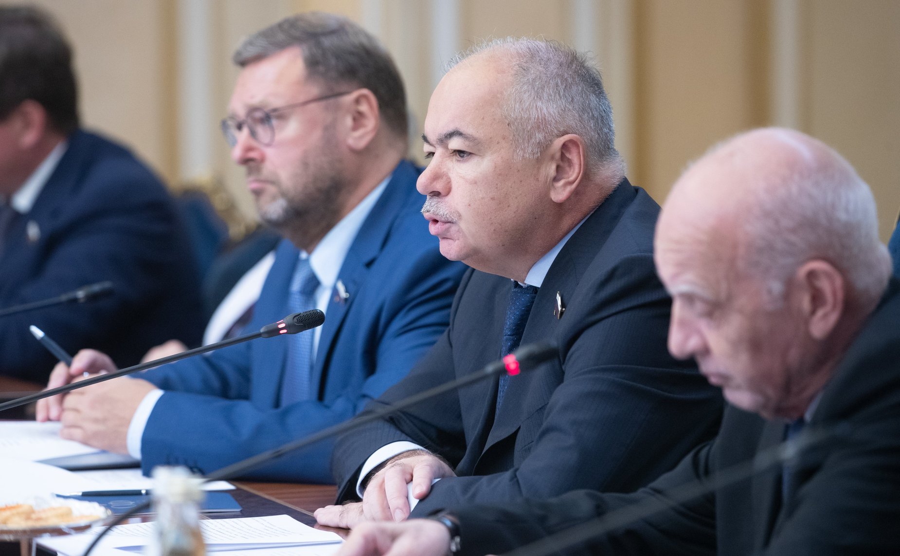 Встреча Ильяса Умаханова с делегацией Комитета по международным делам Палаты представителей Арабской Республики Египет во главе с председателем Комитета Каримом Дарвишем